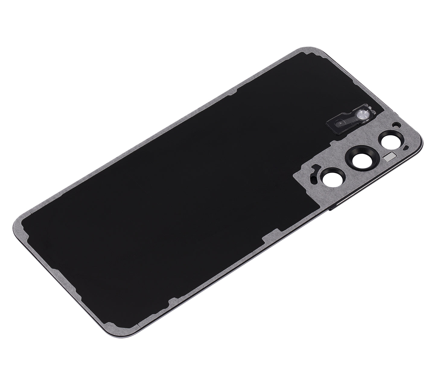 Back Cover Glass With Camera Lens For Samsung Galaxy S22 5G (No Logo) (Aftermarket Plus) (Phantom Black)