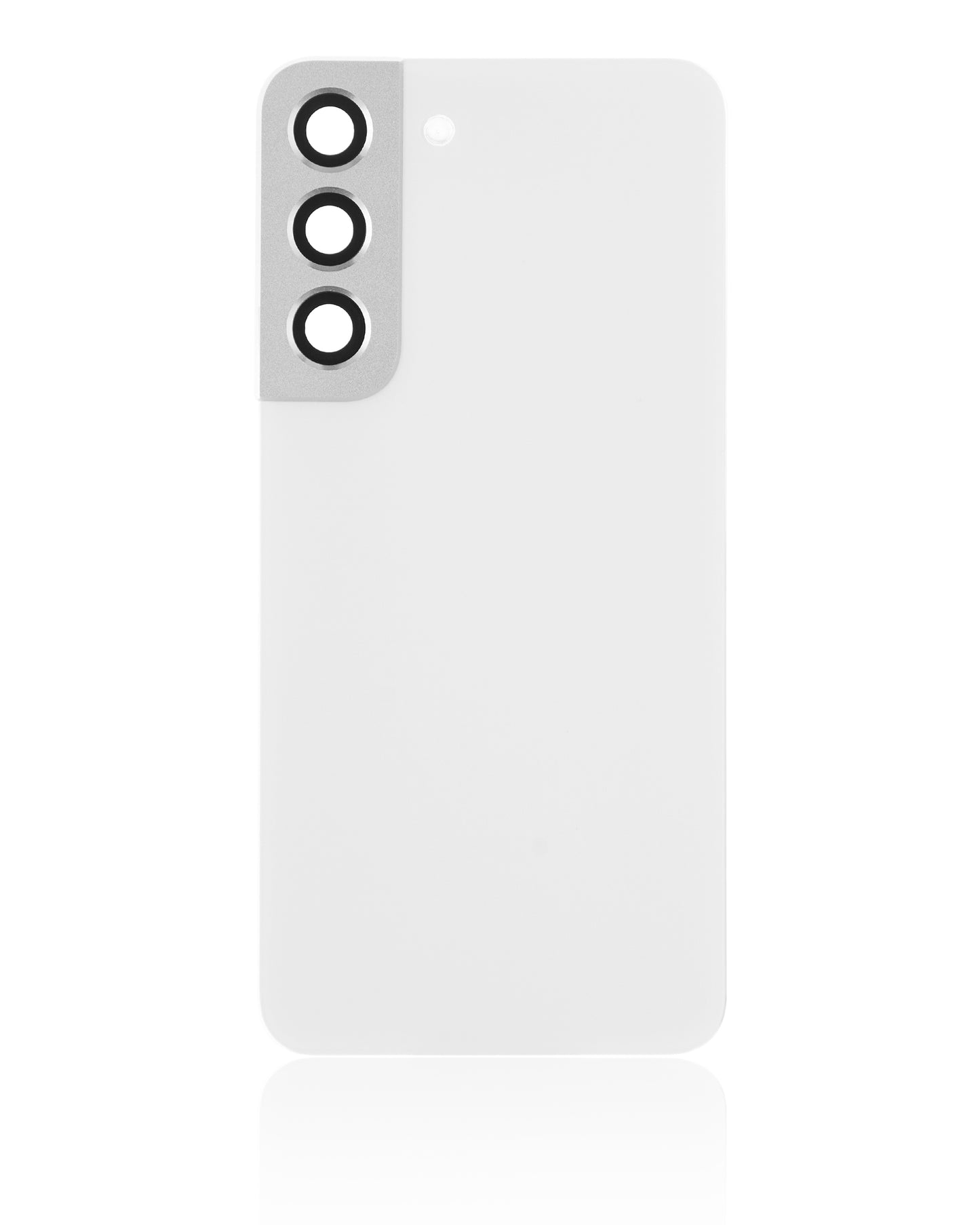 Back Cover Glass With Camera Lens For Samsung Galaxy S22 5G (No Logo) (Aftermarket Plus) (White)