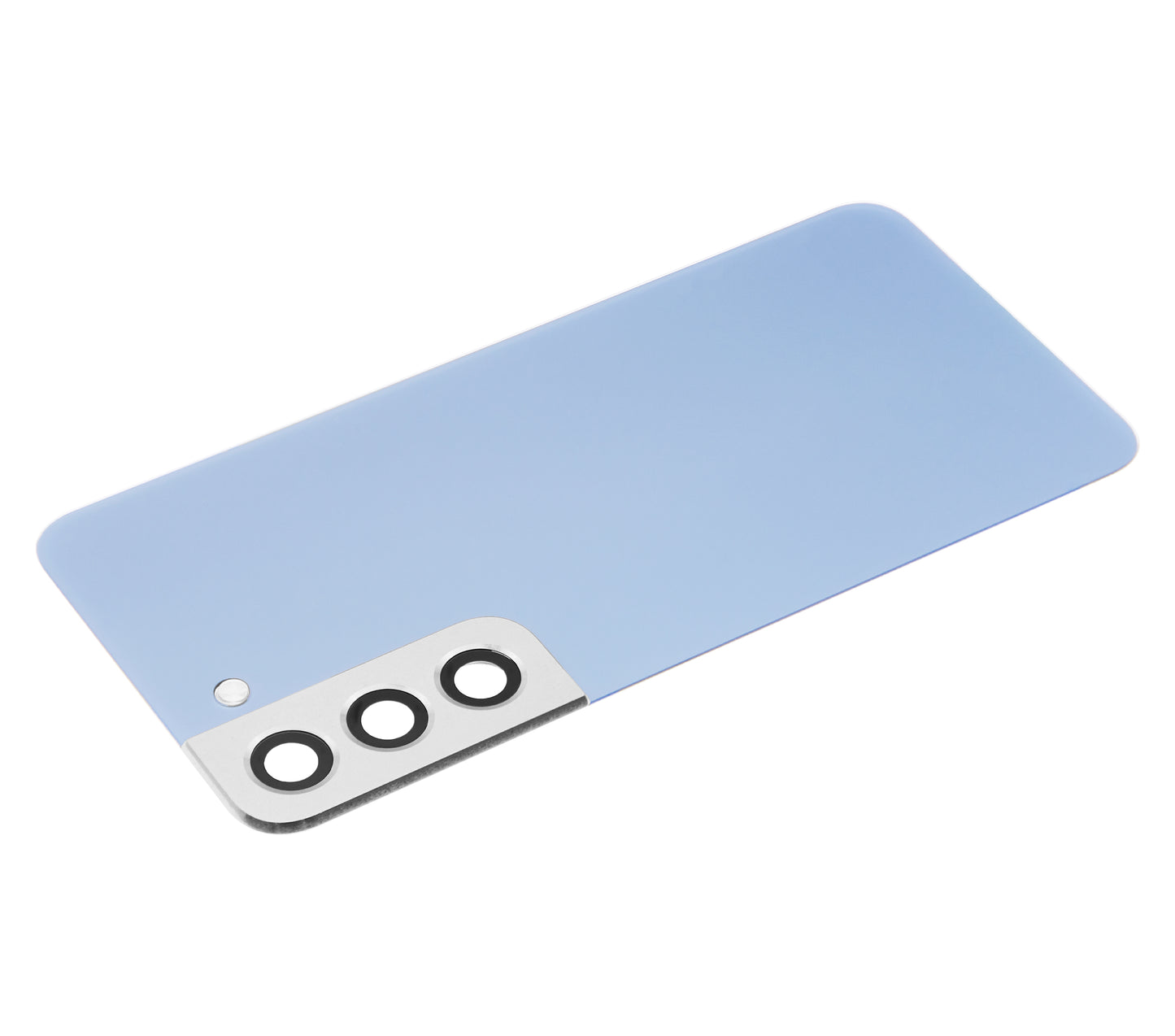 Back Cover Glass With Camera Lens For Samsung Galaxy S22 5G (No Logo) (Aftermarket Plus) (Sky Blue)