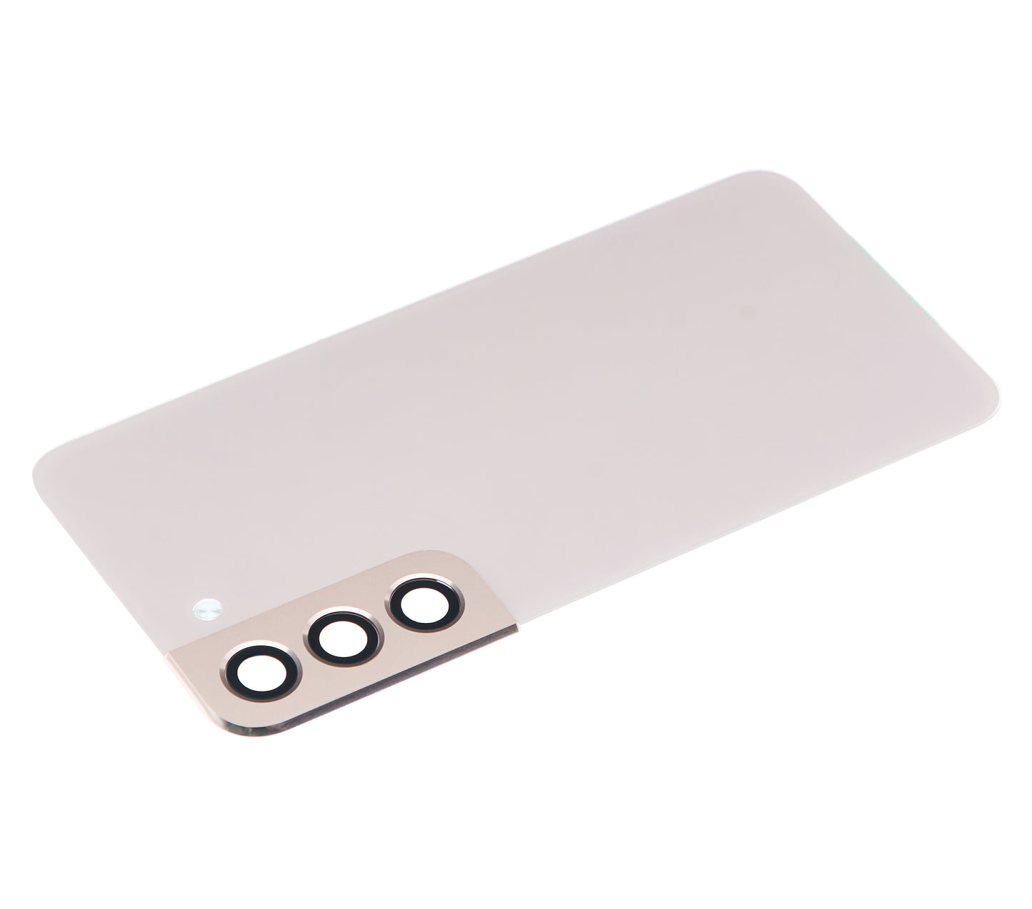 Back Cover Glass With Camera Lens For Samsung Galaxy S22 5G (No Logo) (Aftermarket Plus) (Pink Gold)