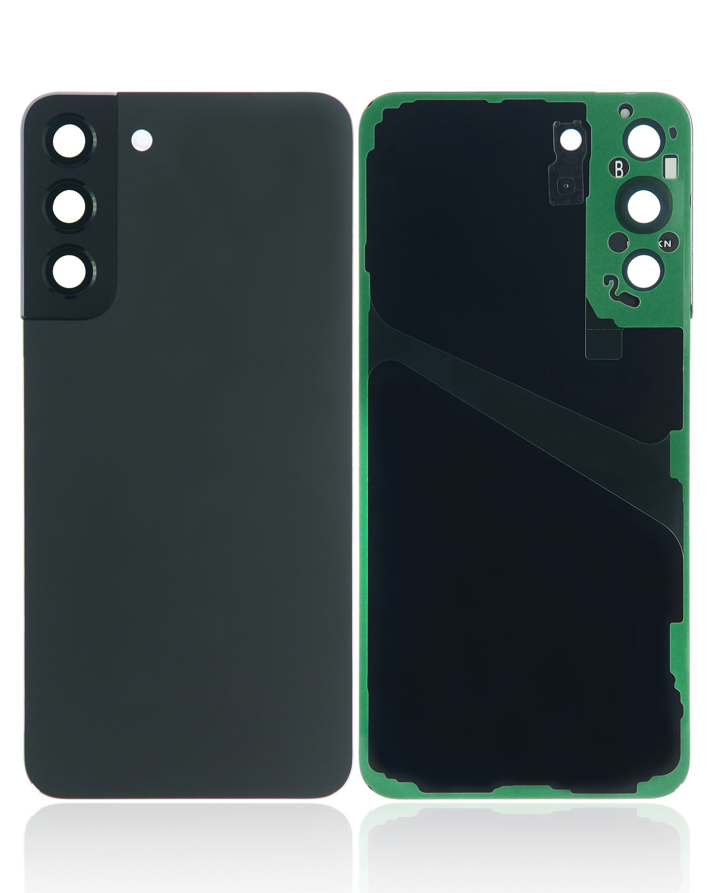 Back Cover Glass With Camera Lens For Samsung Galaxy S22 Plus 5G (No Logo) (Aftermarket Plus) (Phantom Black)