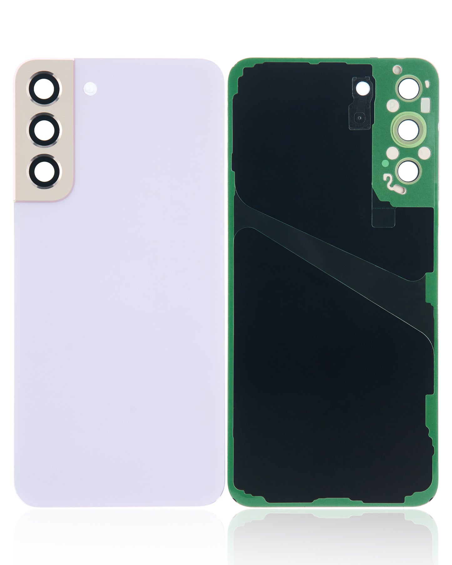 Back Cover Glass With Camera Lens For Samsung Galaxy S22 Plus 5G (No Logo) (Aftermarket Plus) (Violet)