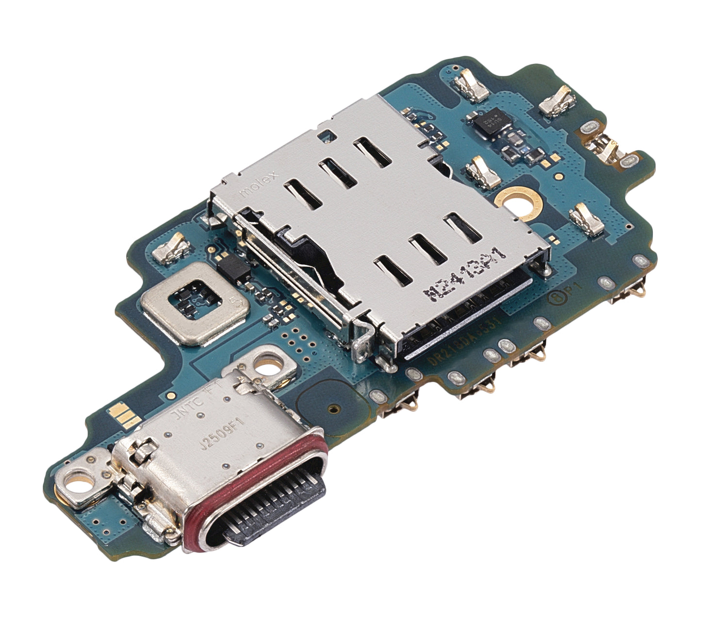 Charging Port Board With Sim Card Reader For Samsung Galaxy S22 Ultra 5G (S9080) (Dual Sim Version) (Premium)