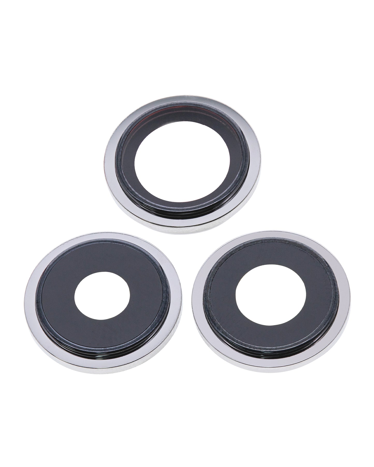 Back Camera Lens With Bracket & Bezel For iPhone 13 Pro / 13 Pro Max (Silver) (Real Sapphire / Premium)