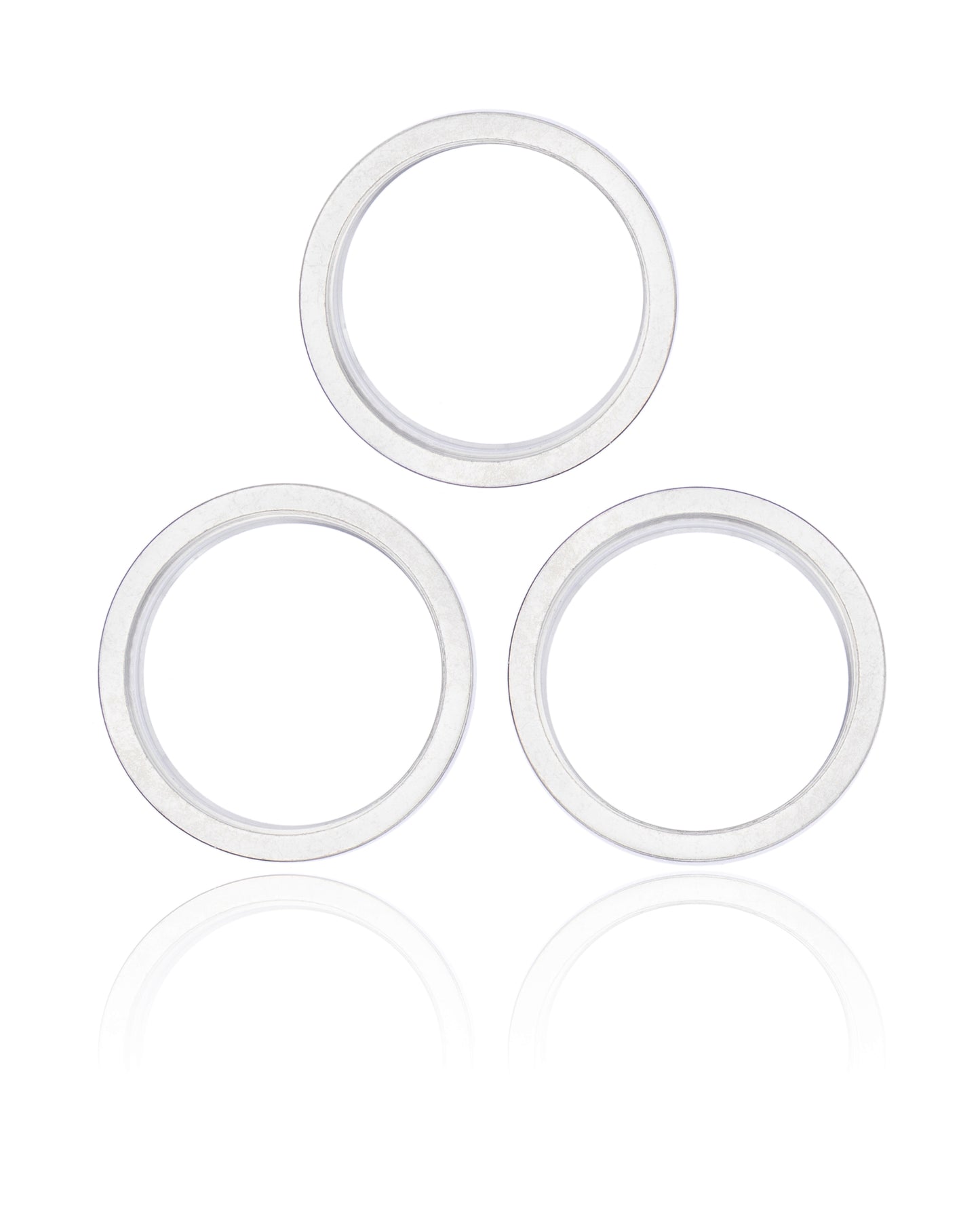 Back Camera Bezel Ring Only For iPhone 13 Pro / 13 Pro Max (Silver) (3 Piece Set)