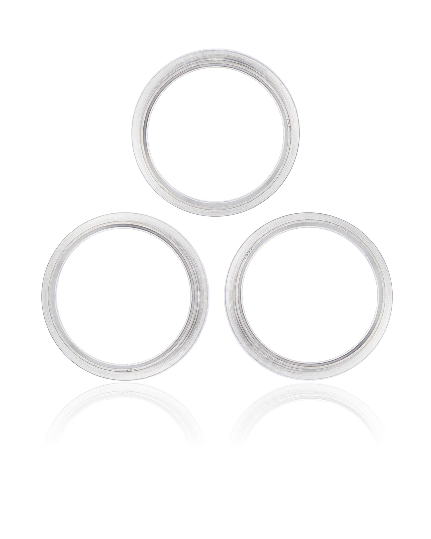 Back Camera Bezel Ring Only For iPhone 13 Pro / 13 Pro Max (Silver) (3 Piece Set)