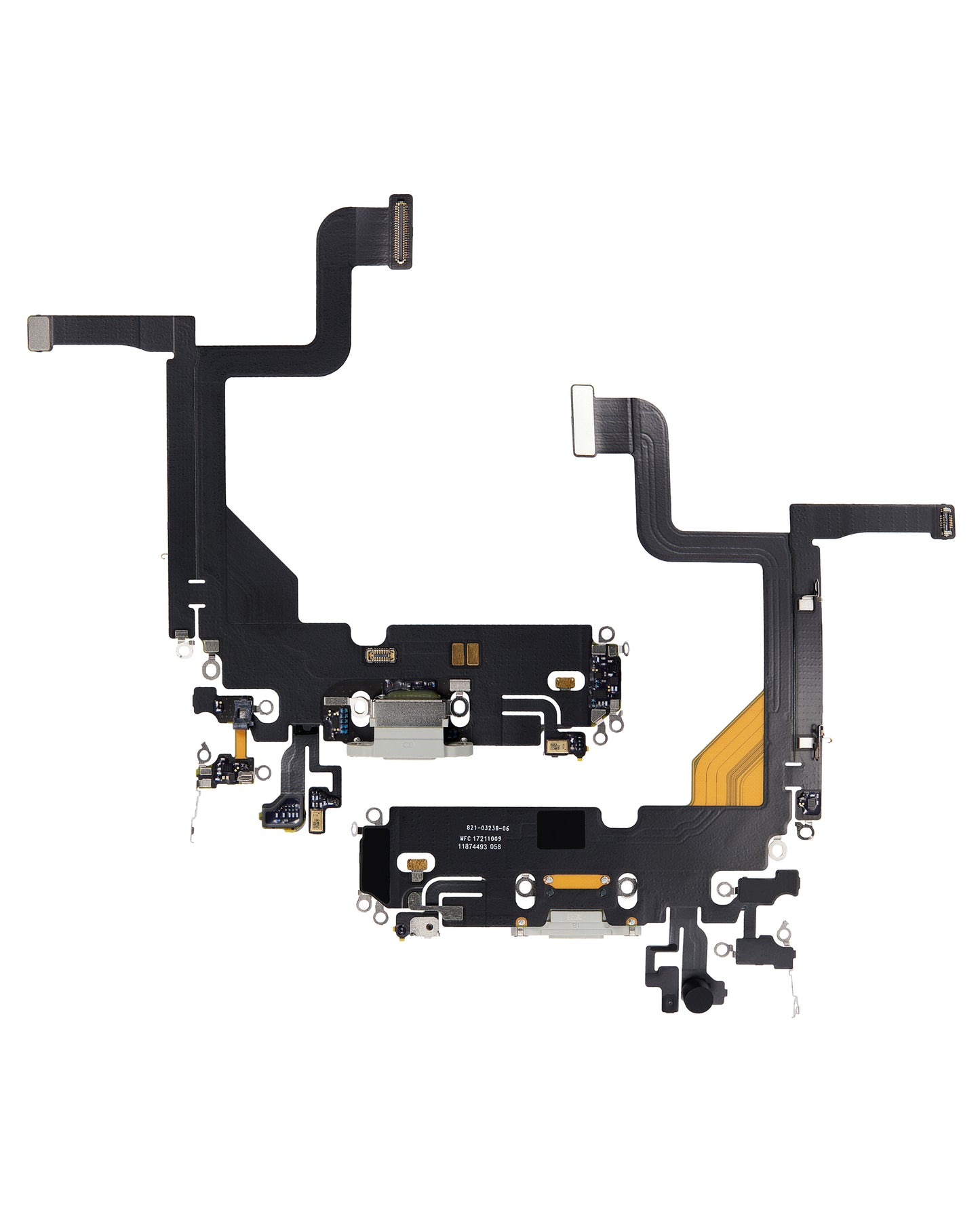 Charging Port Flex Cable For iPhone 13 Pro (Used OEM Pull) (Silver)