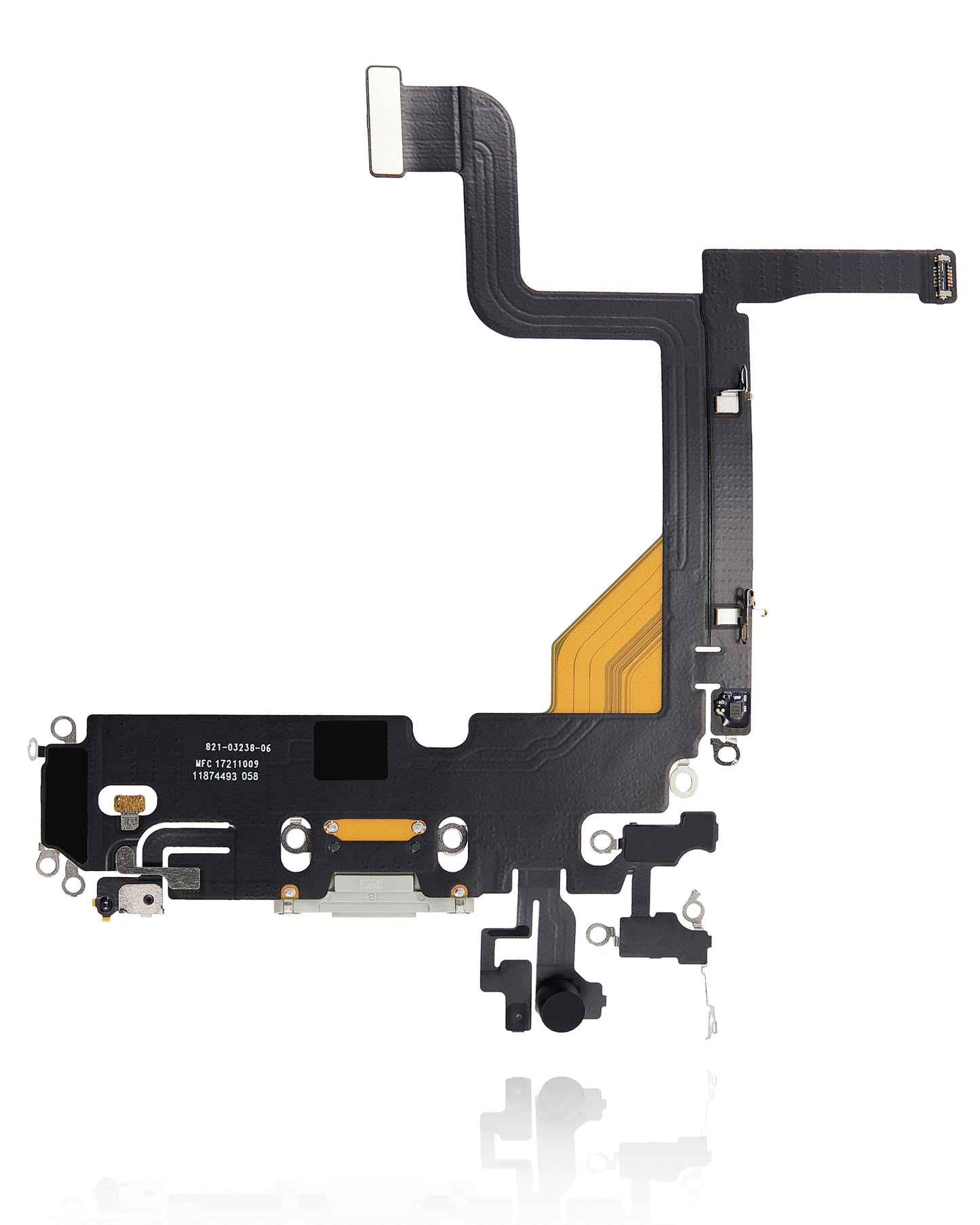 Charging Port Flex Cable For iPhone 13 Pro (Used OEM Pull) (Silver)