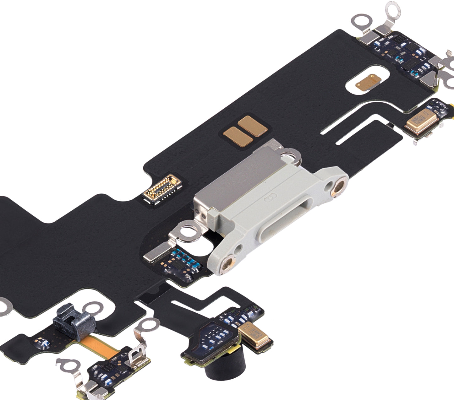 Charging Port Flex Cable For iPhone 13 Pro (Used OEM Pull) (Silver)