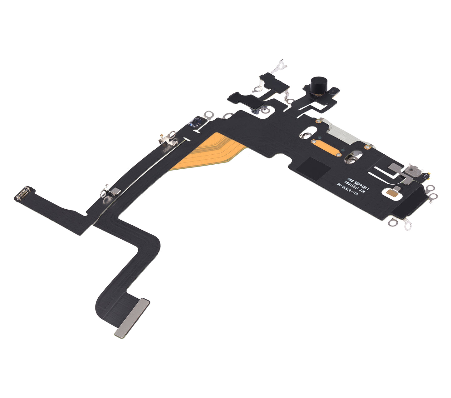 Charging Port Flex Cable For iPhone 13 Pro (Used OEM Pull) (Silver)