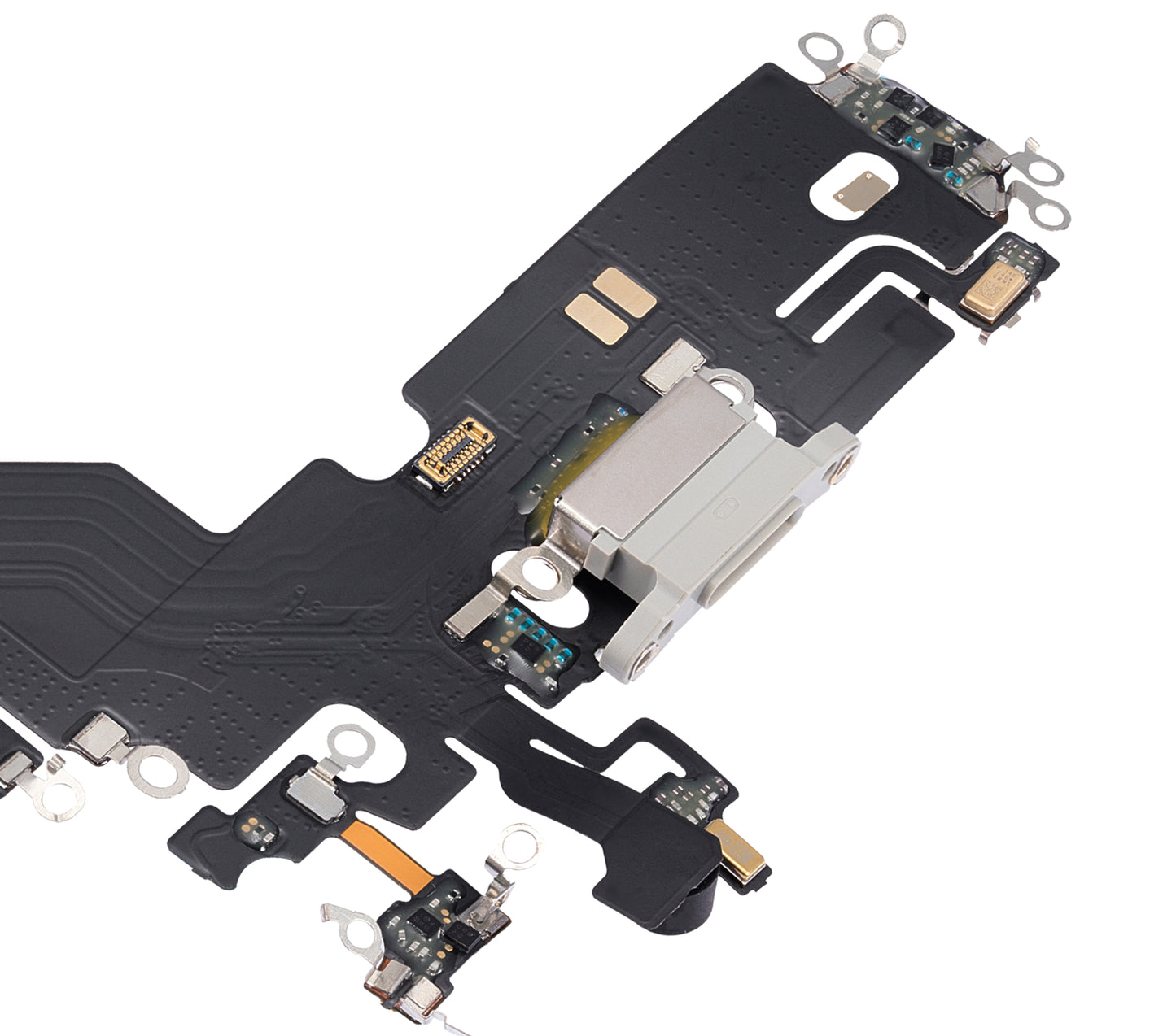 Charging Port Flex Cable For iPhone 13 Pro (Aftermarket Plus) (Silver)