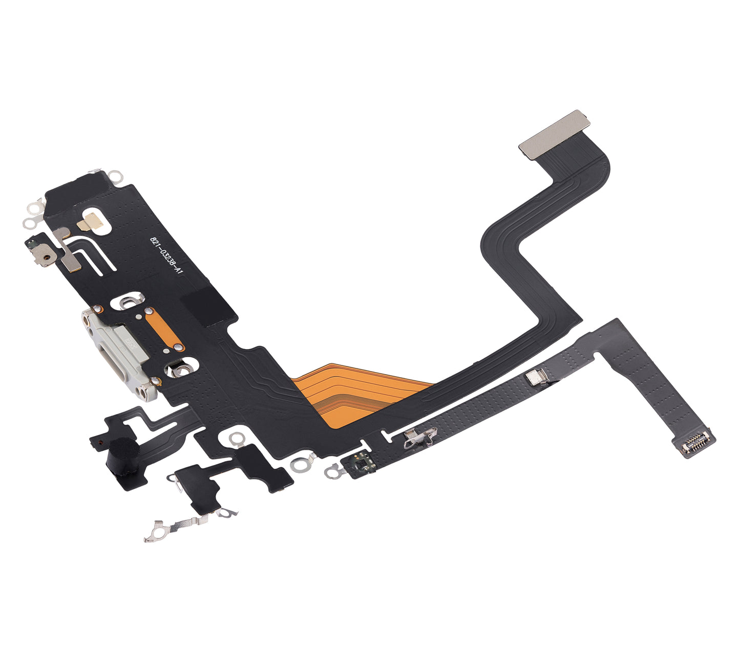 Charging Port Flex Cable For iPhone 13 Pro (Aftermarket Plus) (Silver)