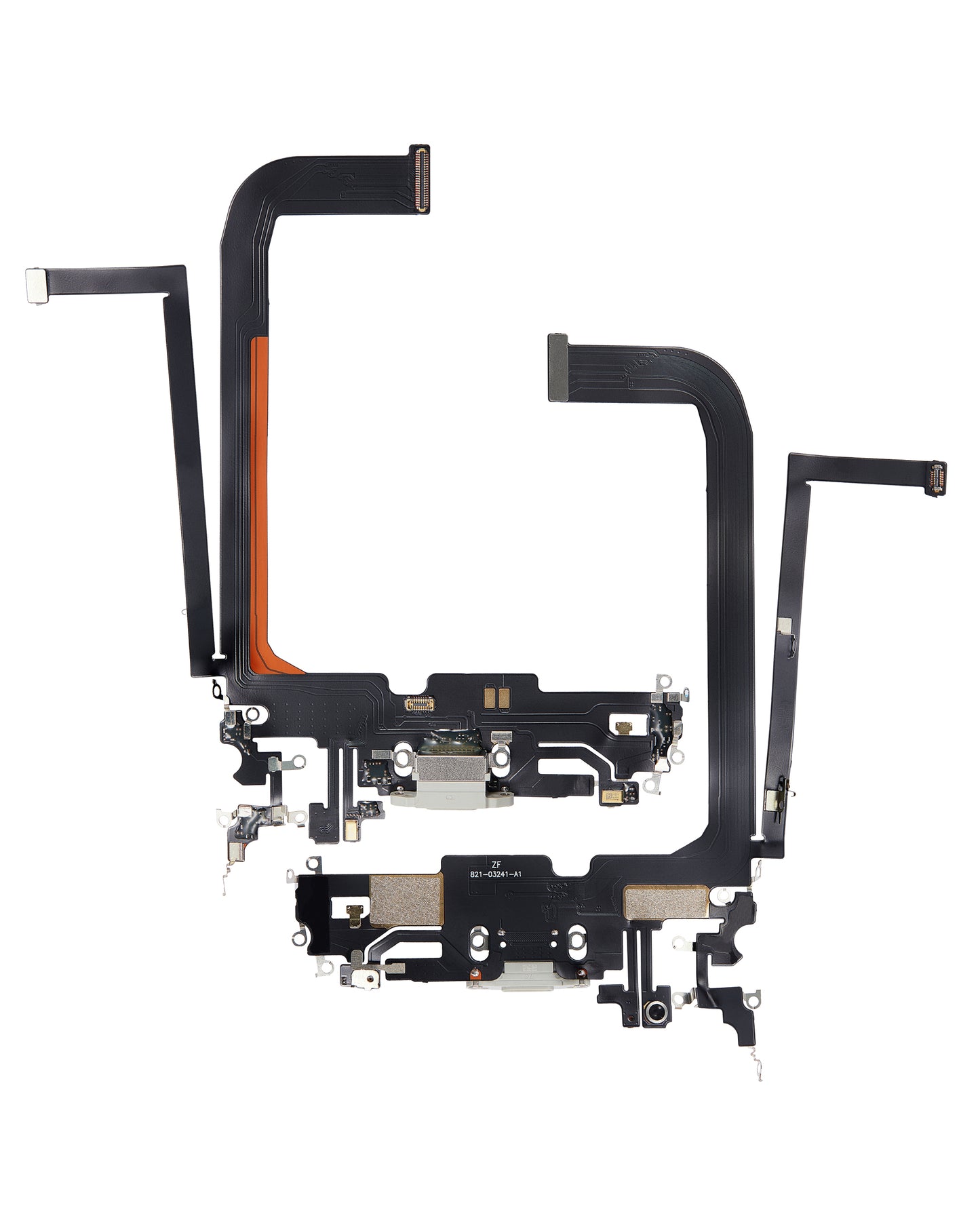 Charging Port Flex Cable For iPhone 13 Pro Max (Aftermarket Plus) (Silver)