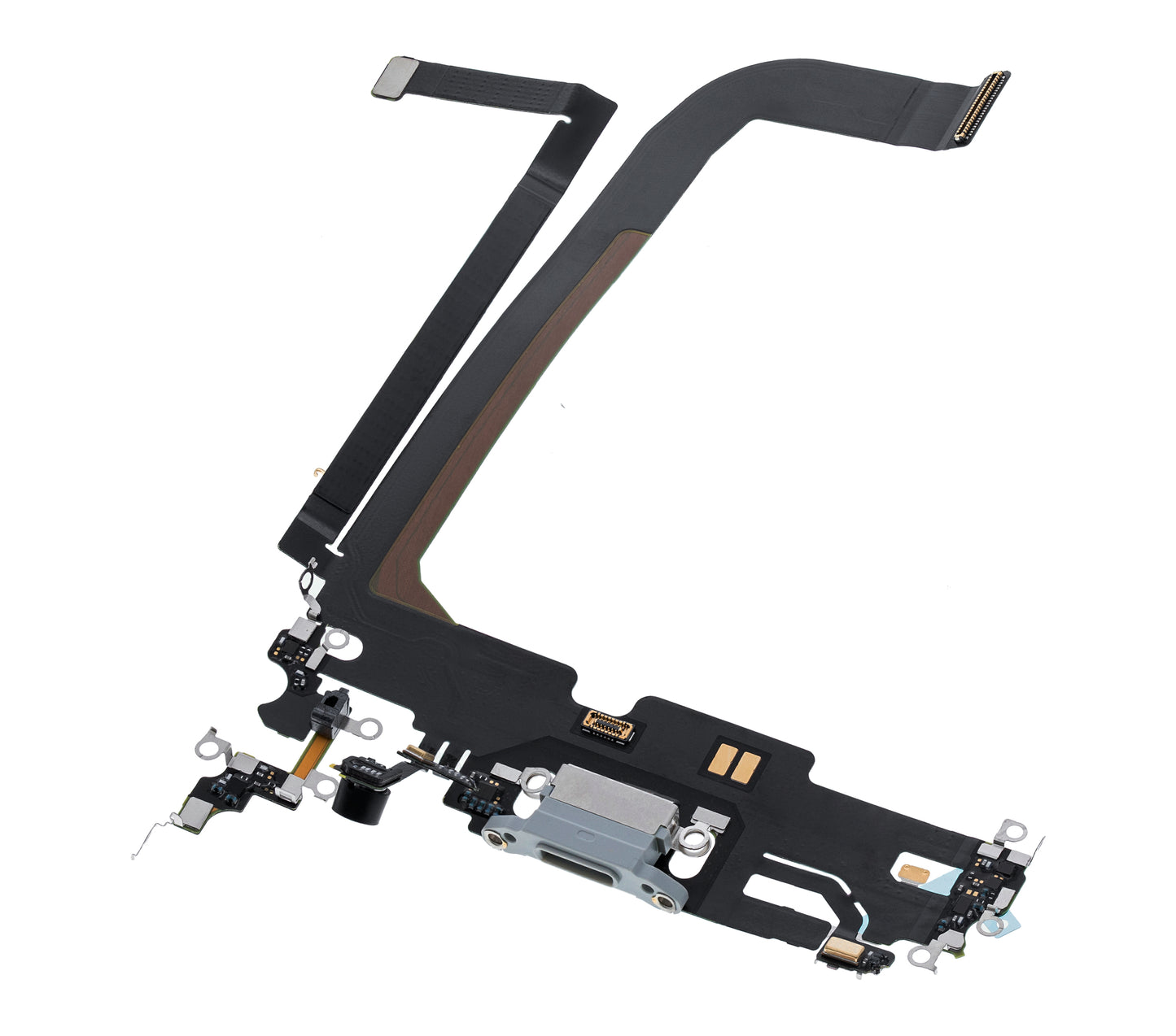 Charging Port Flex Cable For iPhone 13 Pro Max (Premium) (Silver)