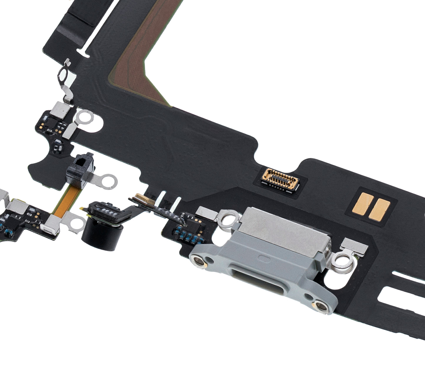 Charging Port Flex Cable For iPhone 13 Pro Max (Premium) (Silver)