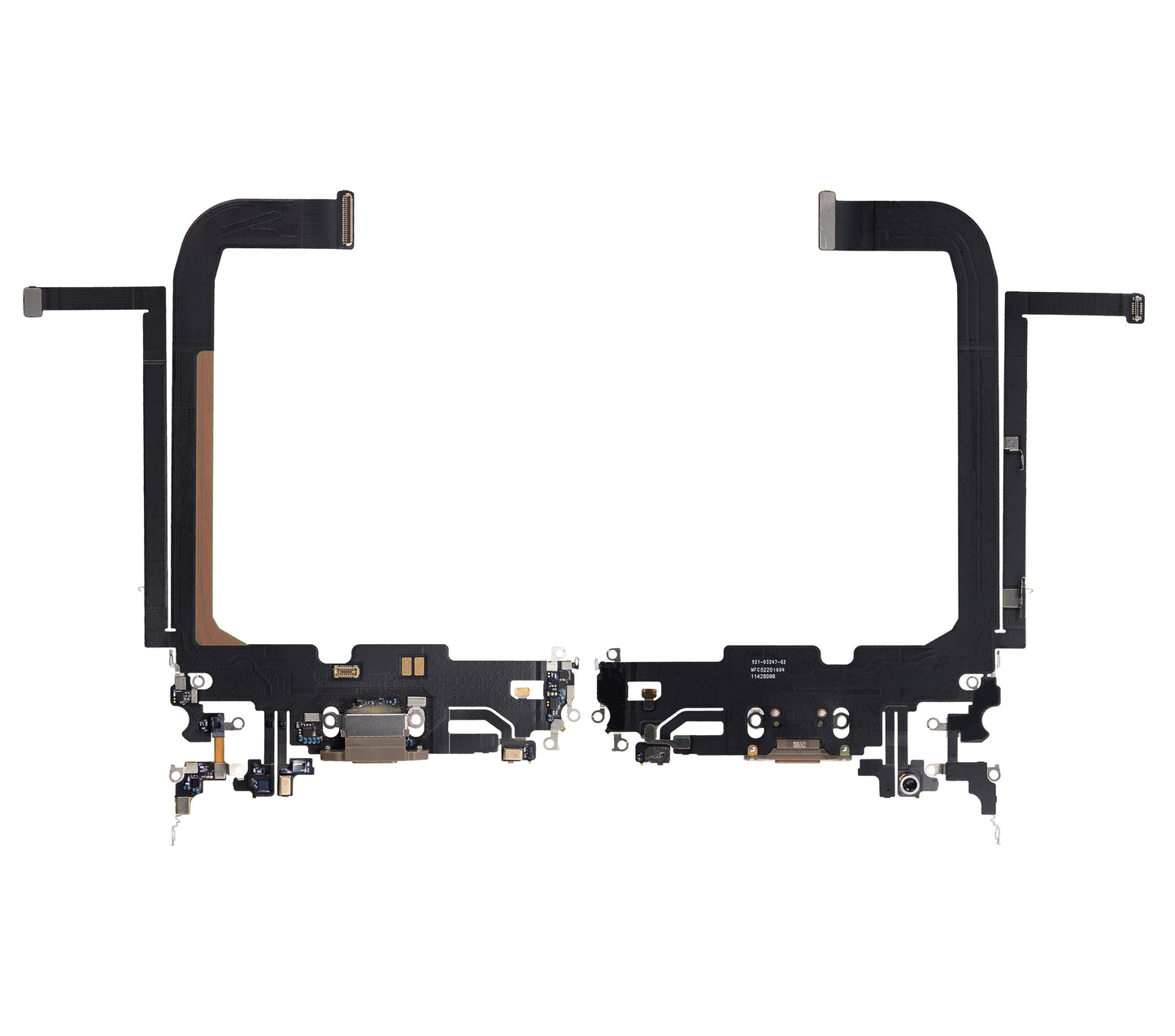 Charging Port Flex Cable For iPhone 13 Pro Max (Used OEM Pull) (Gold)