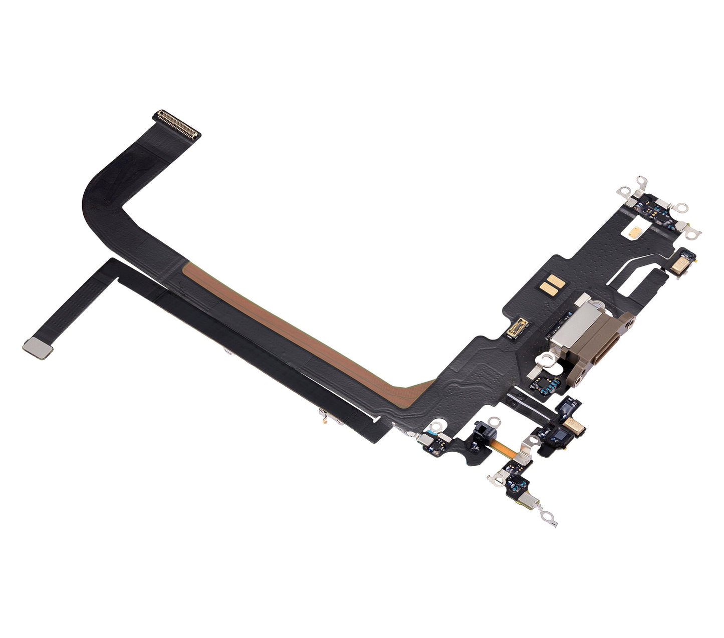 Charging Port Flex Cable For iPhone 13 Pro Max (Used OEM Pull) (Gold)