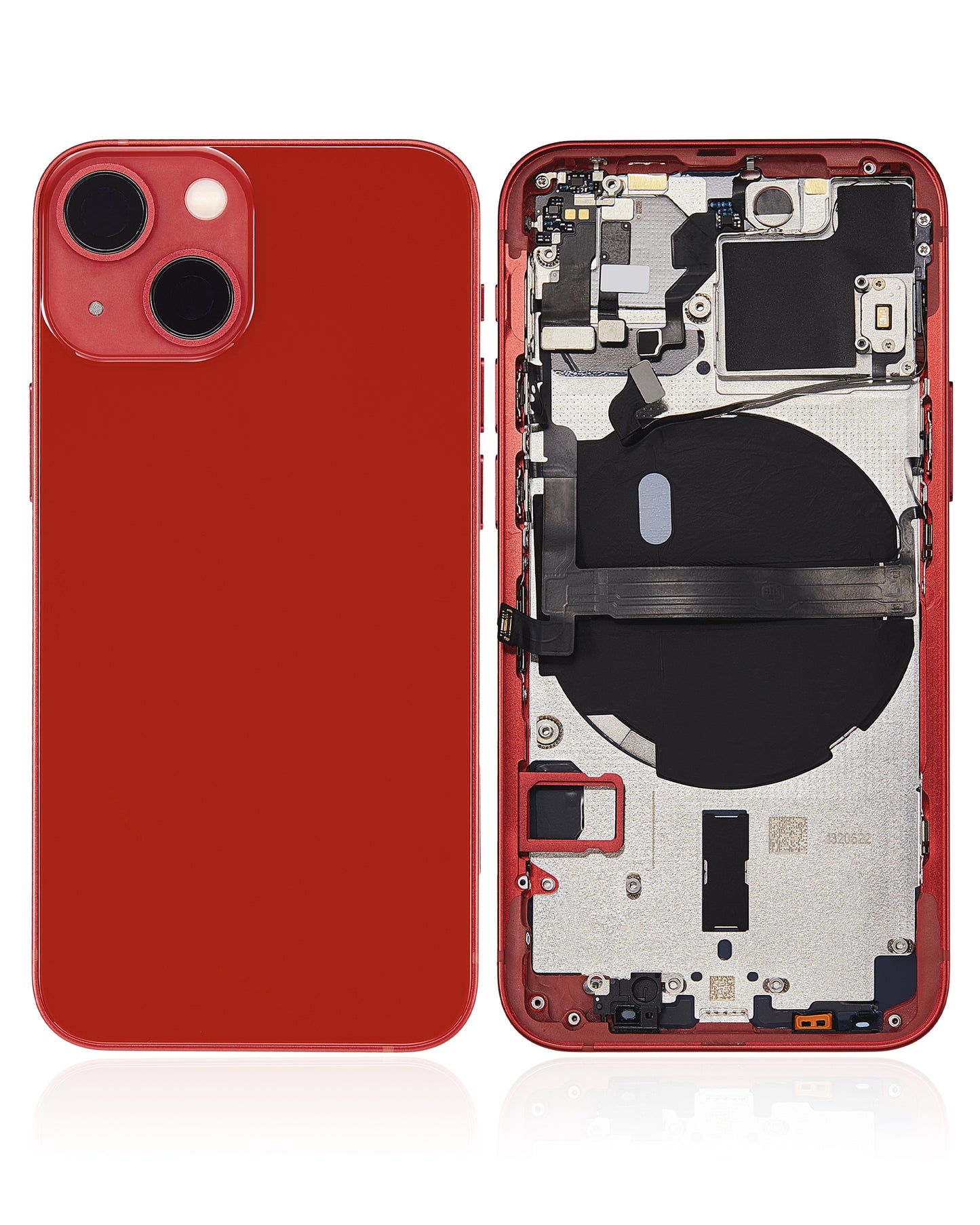 Back Housing W/ Small Parts For iPhone 13 Mini (EU / Global Version) (Aftermarket Plus) (Red)