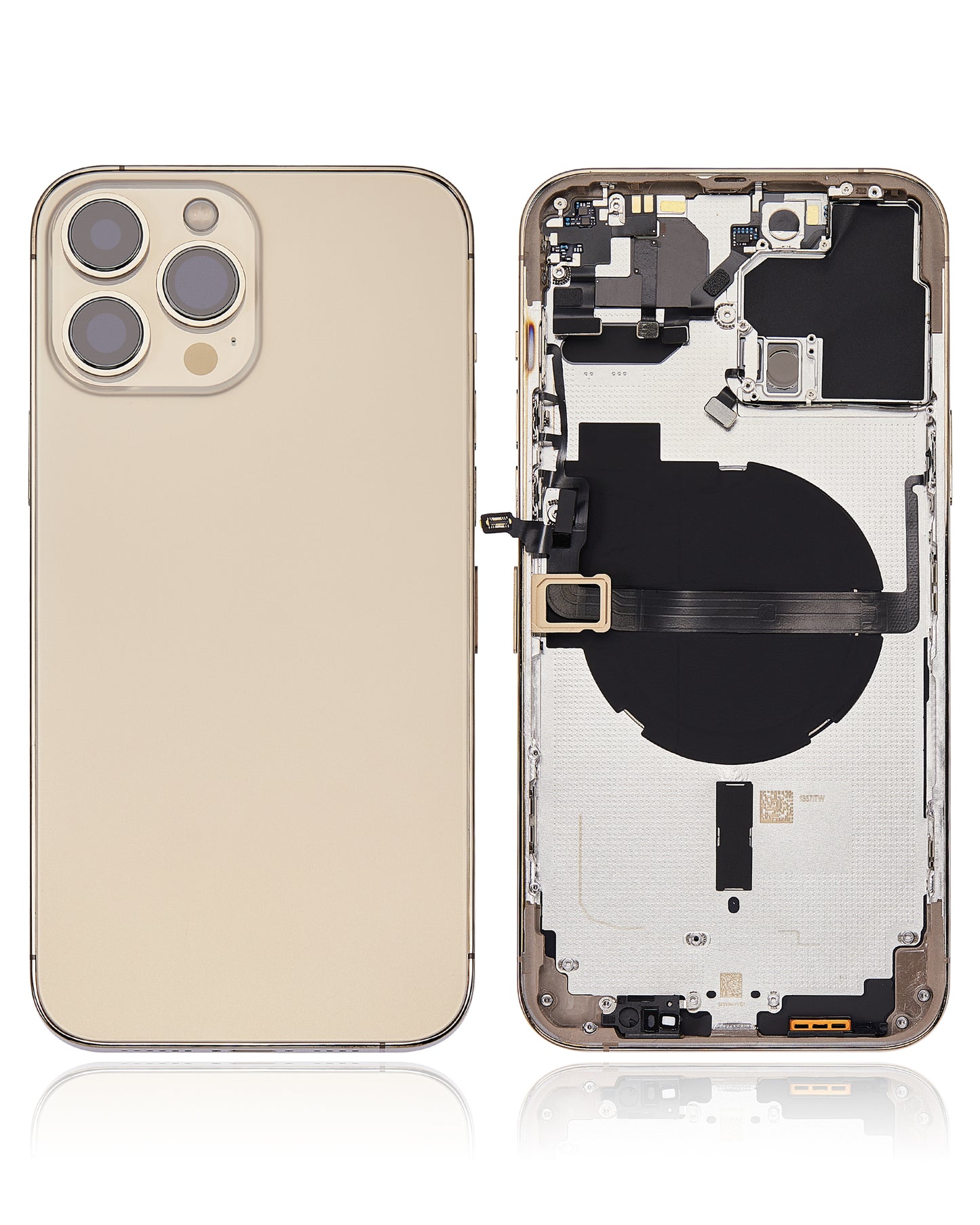 Back Housing W/ Small Parts For iPhone 13 Pro Max (EU / Global Version) (Aftermarket Plus) (Gold)