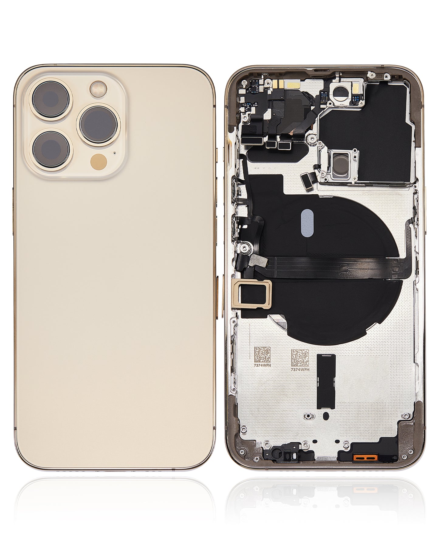 Back Housing W/ Small Parts For iPhone 13 Pro (EU / Global Version) (Aftermarket Plus) (Gold)