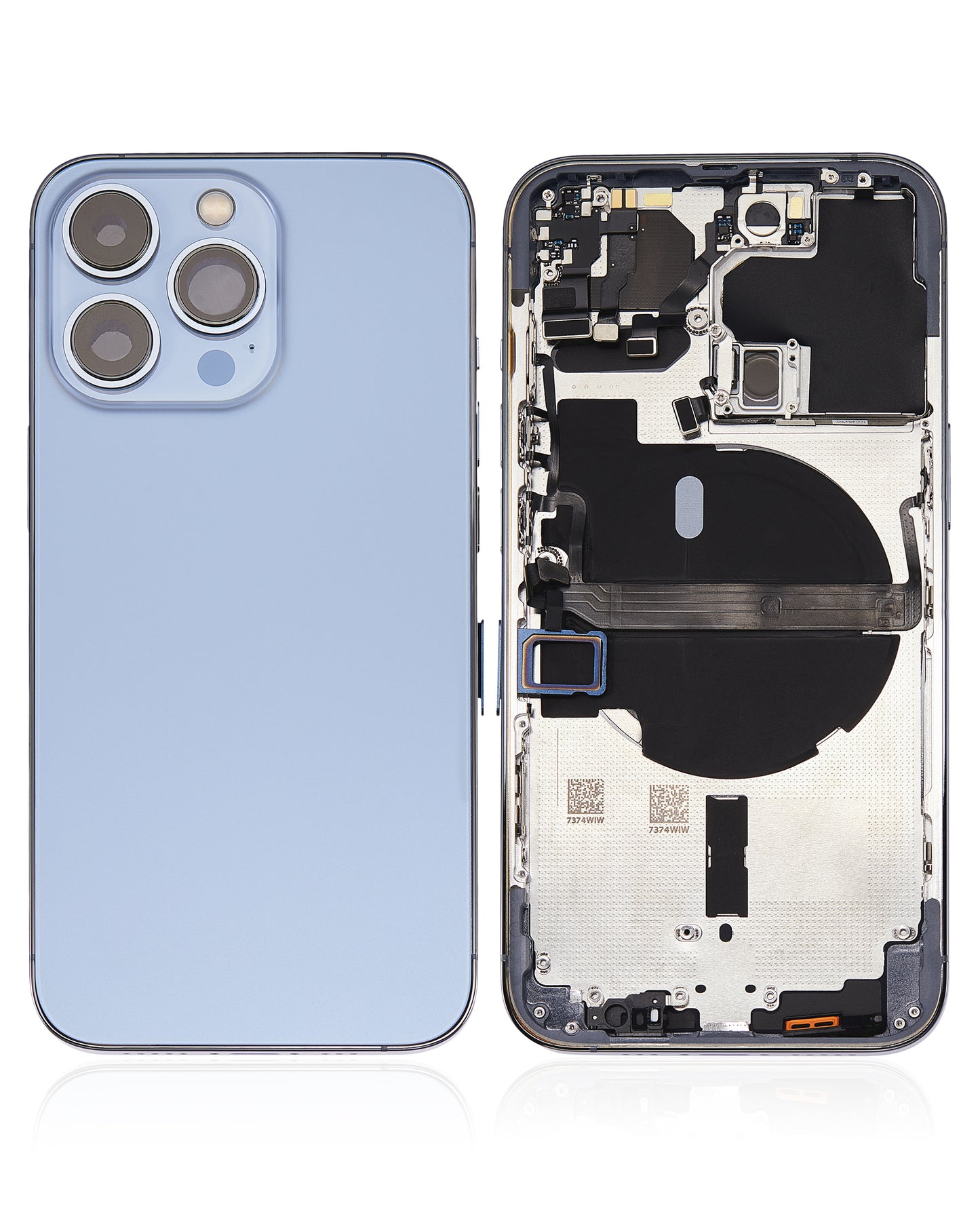 Back Housing W/ Small Parts For iPhone 13 Pro (EU / Global Version) (Aftermarket Plus) (Sierra Blue)