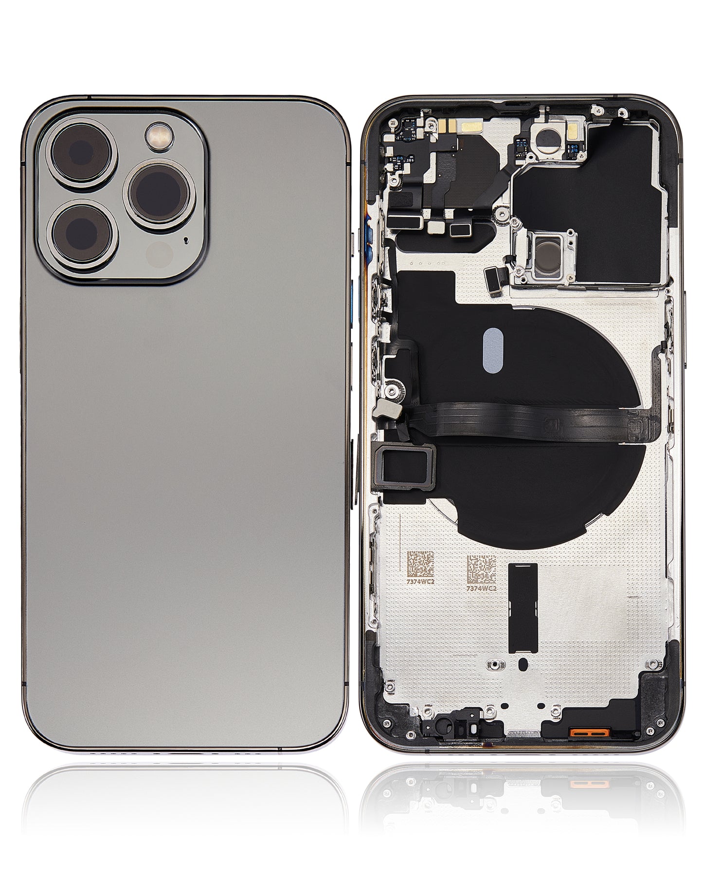Back Housing W/ Small Parts For iPhone 13 Pro (EU / Global Version) (Aftermarket Plus) (Graphite)