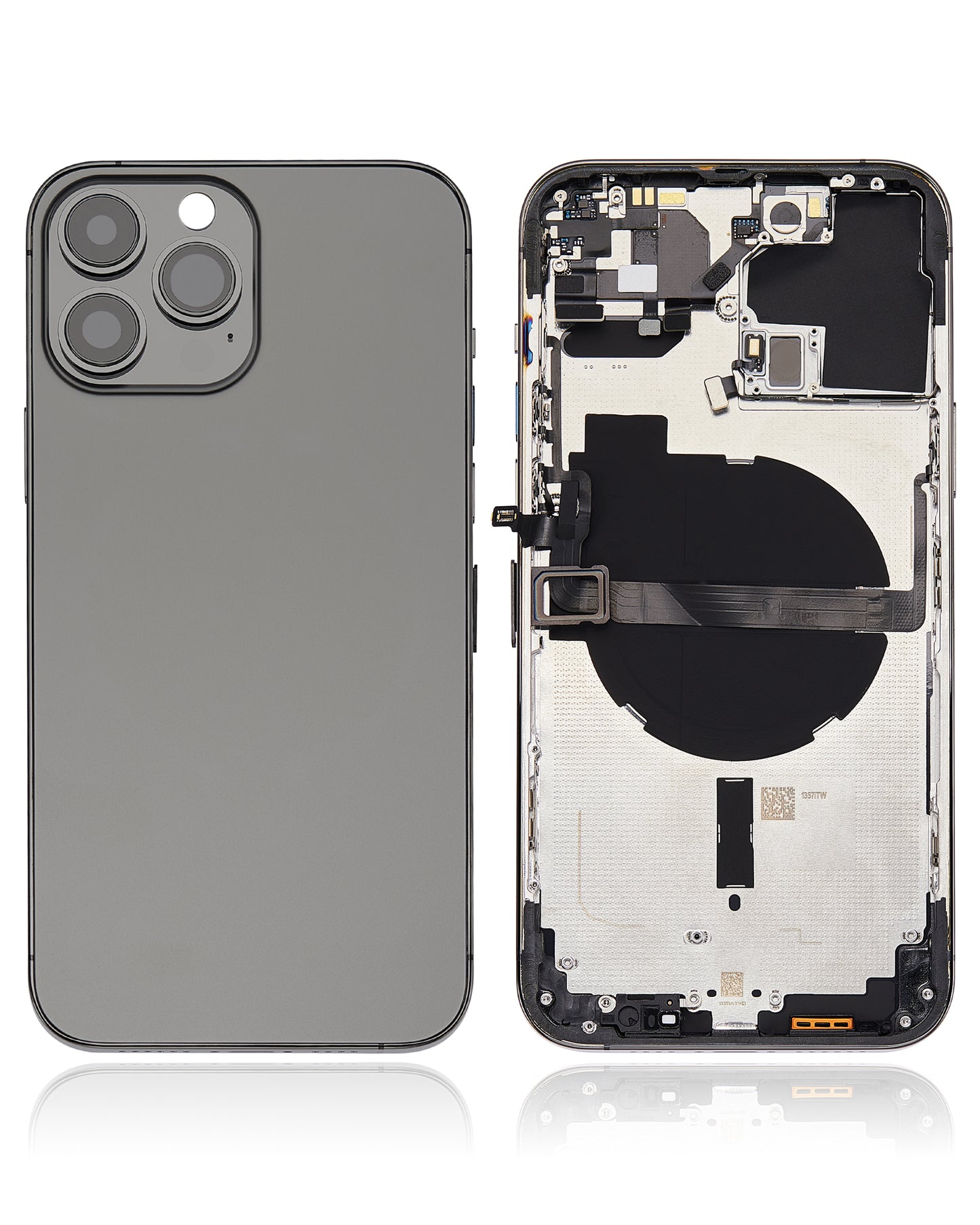 Back Housing W/ Small Parts For iPhone 13 Pro Max (EU / Global Version) (Aftermarket Plus) (Graphite)
