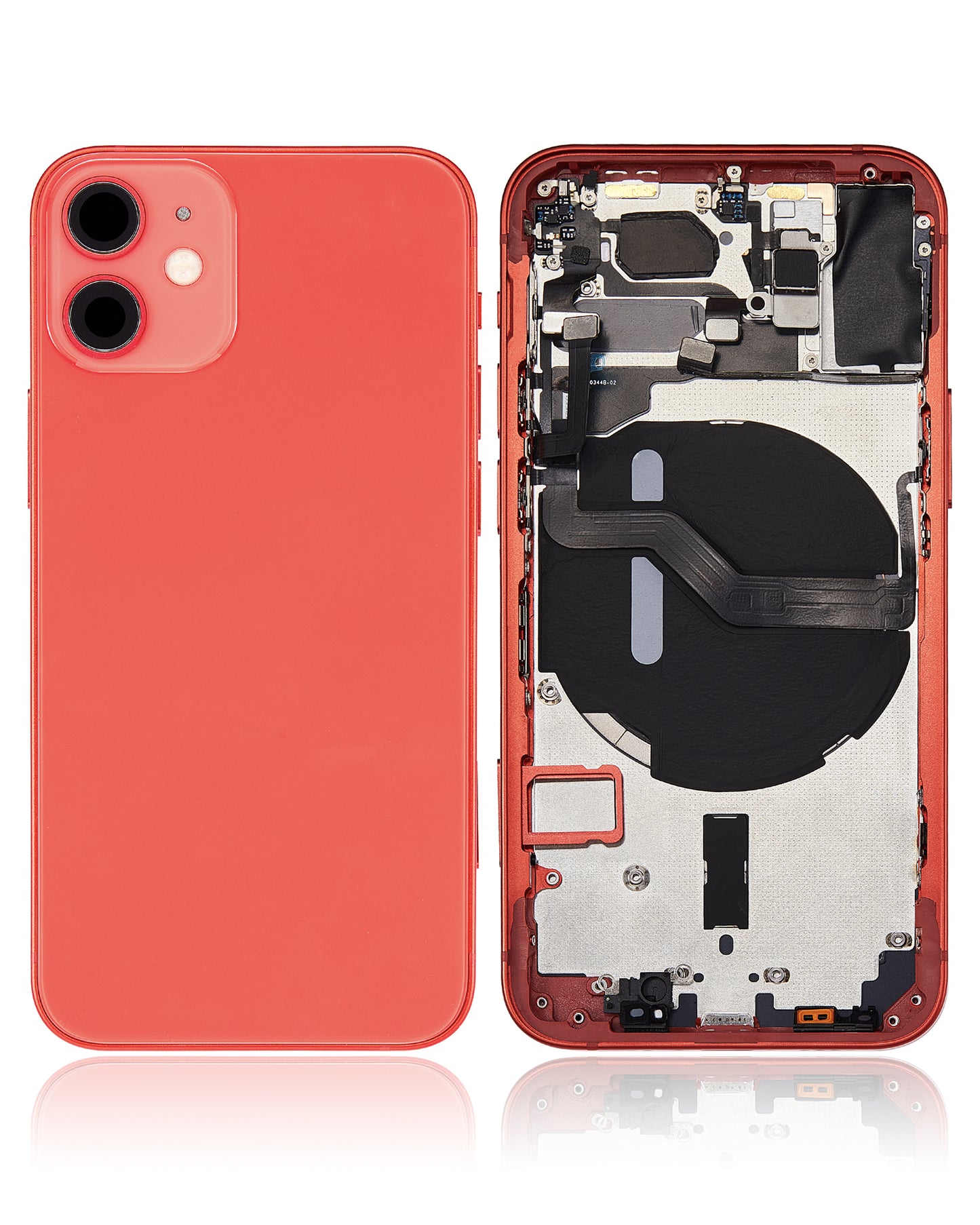 Back Housing W/ Small Parts For iPhone 12 Mini (EU / Global Version) (Aftermarket Plus) (Red)