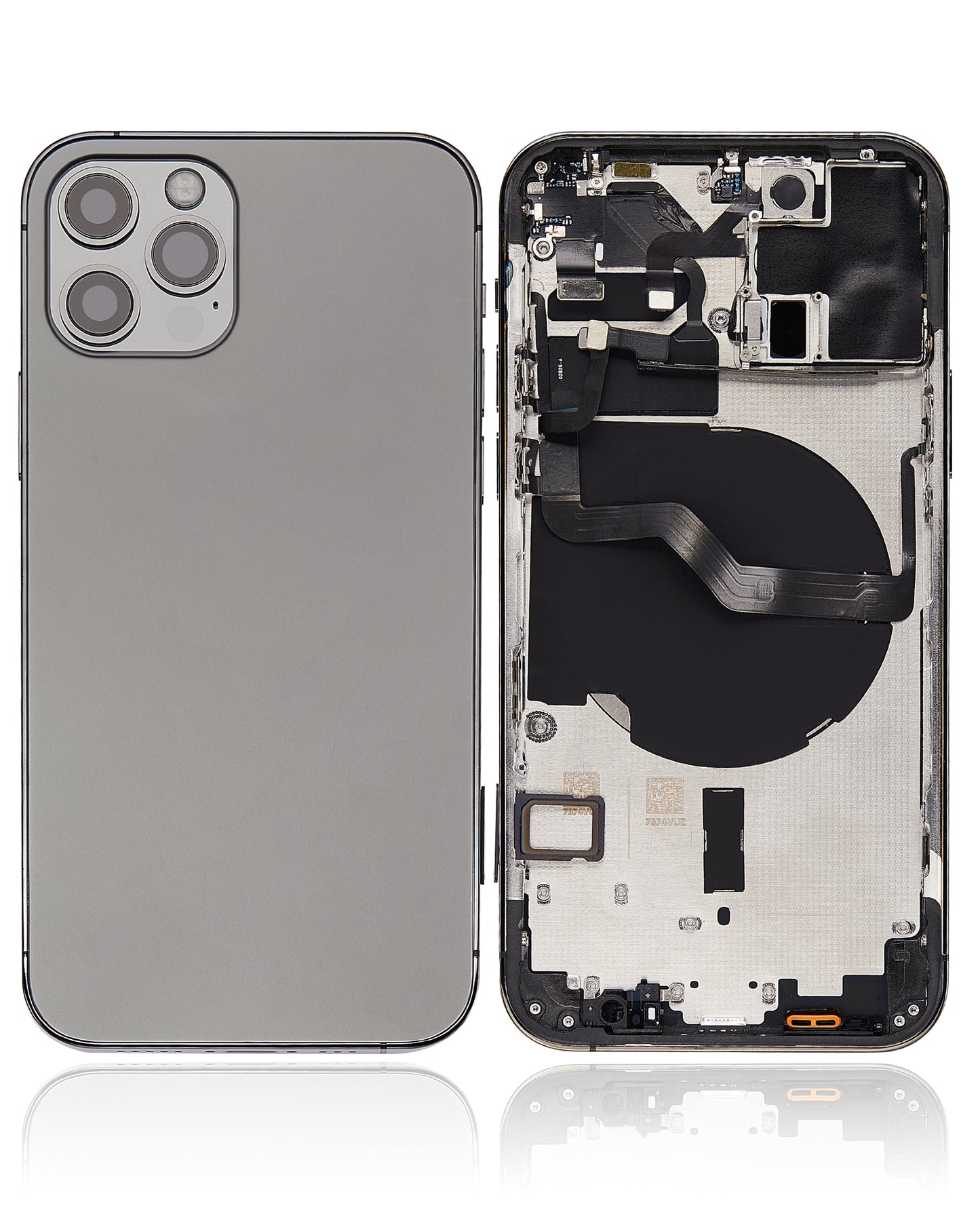 Back Housing W/ Small Parts For iPhone 12 Pro (EU / Global Version) (Aftermarket Plus) (Graphite)