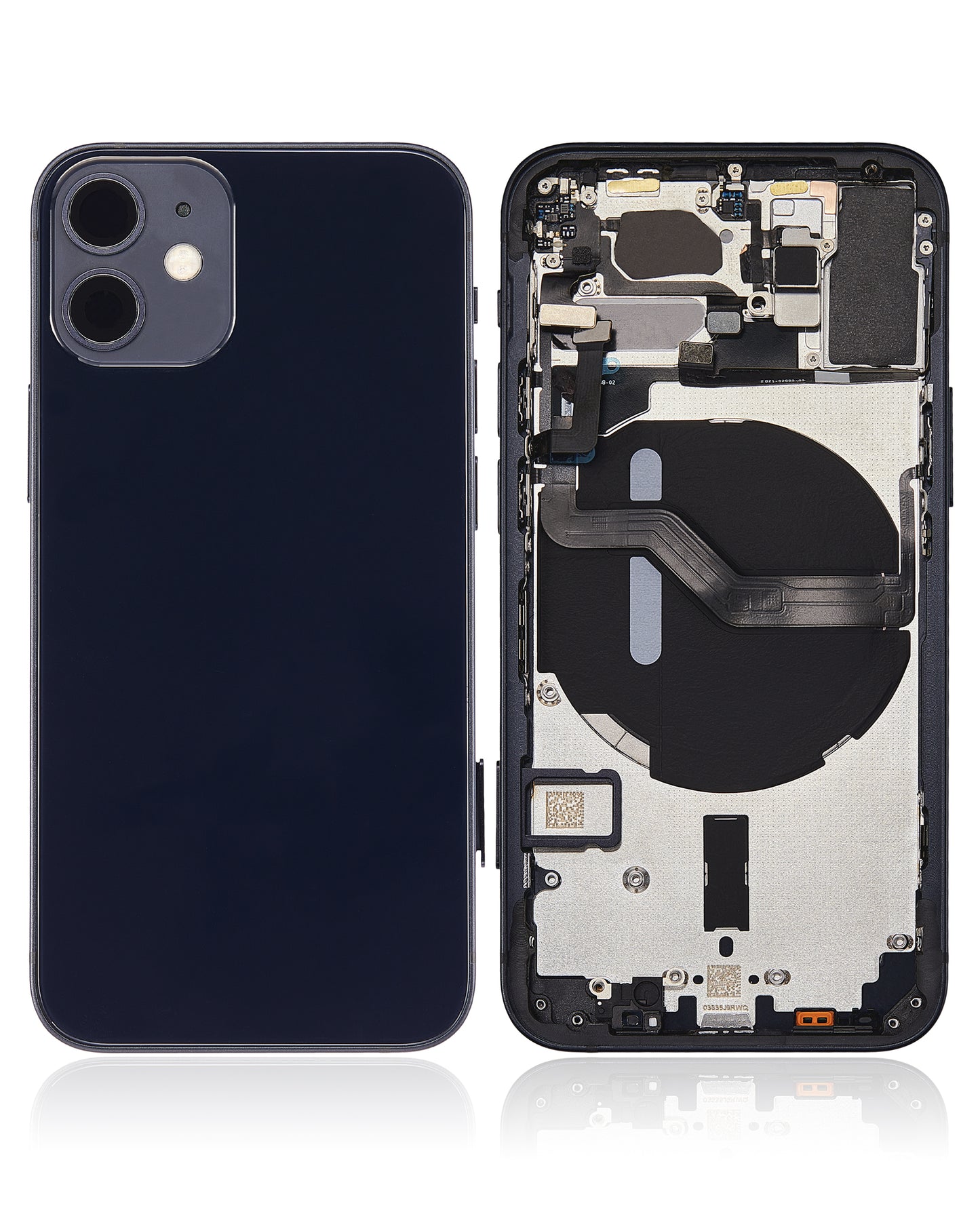 Back Housing W/ Small Parts For iPhone 12 Mini (EU / Global Version) (Aftermarket Plus) (Black)