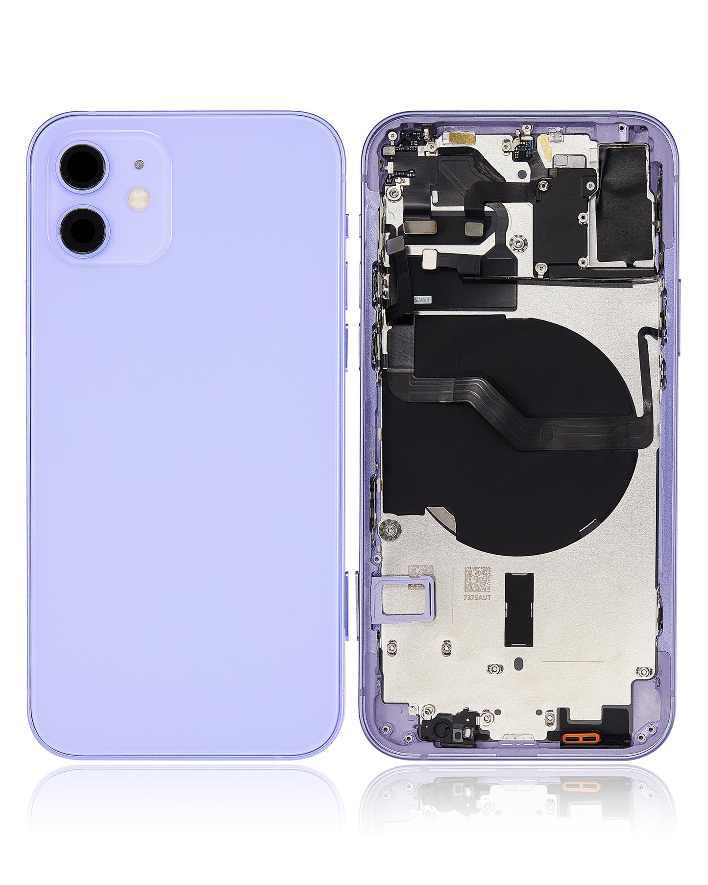 Back Housing W/ Small Parts For iPhone 12 (EU / Global Version) (Aftermarket Plus) (Purple)