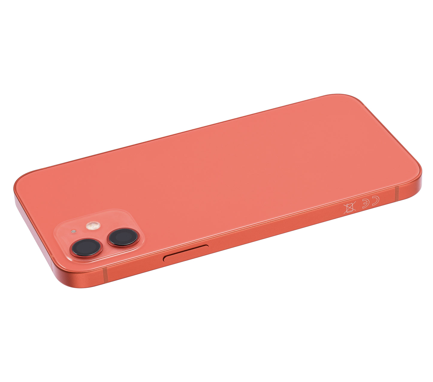 Back Housing W/ Small Parts For iPhone 12 (EU / Global Version) (Aftermarket Plus) (Red)