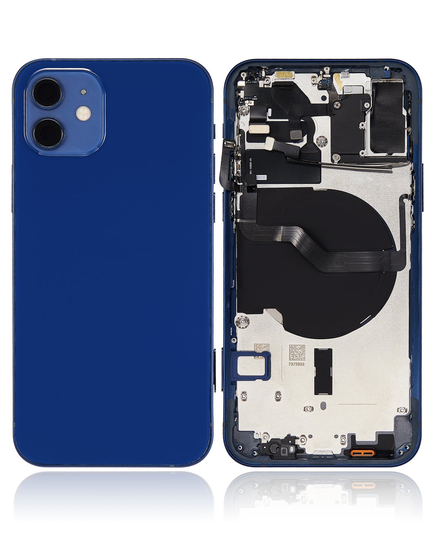 Back Housing W/ Small Parts For iPhone 12 (EU / Global Version) (Aftermarket Plus) (Blue)