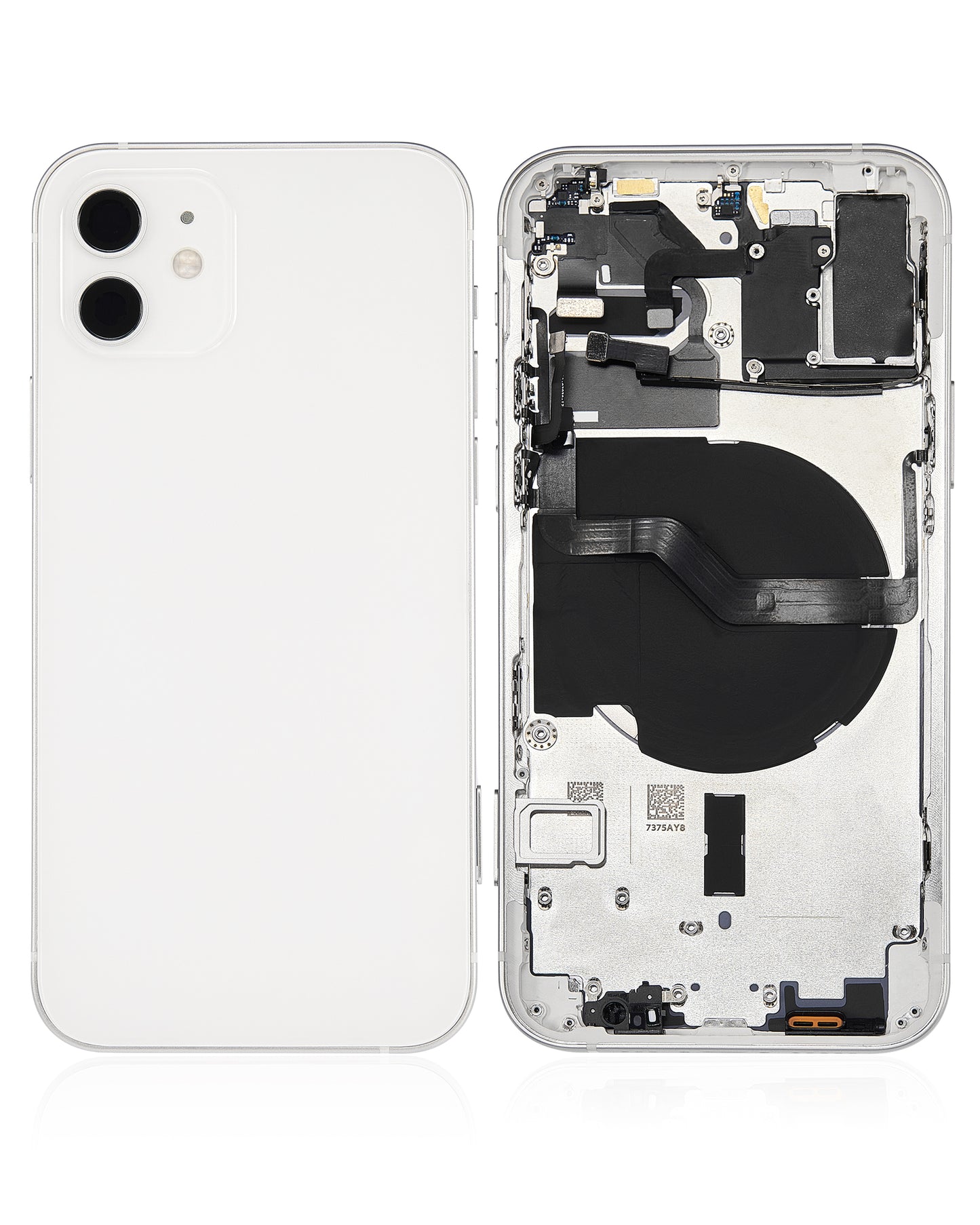 Back Housing W/ Small Parts For iPhone 12 (EU / Global Version) (Aftermarket Plus) (White)