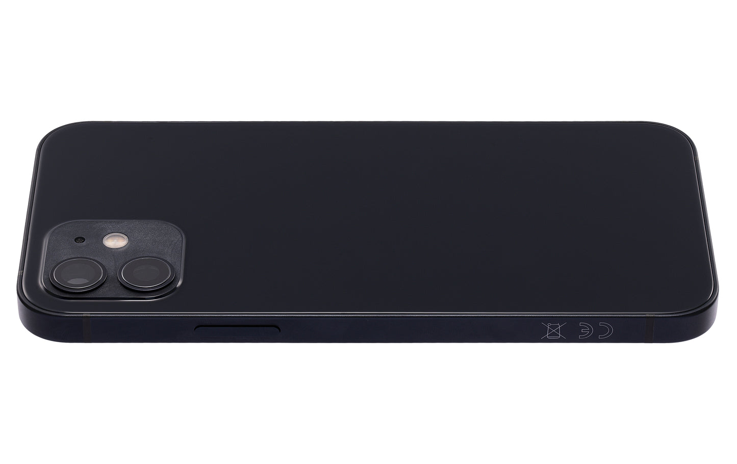 Back Housing W/ Small Parts For iPhone 12 (EU / Global Version) (Aftermarket Plus) (Black)