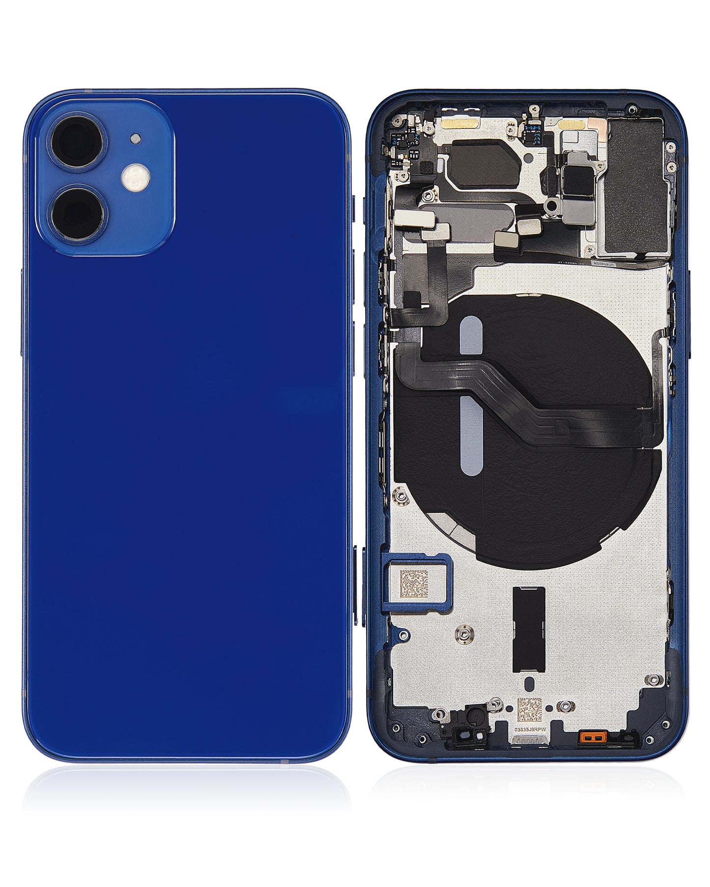 Back Housing W/ Small Parts For iPhone 12 Mini (EU / Global Version) (Aftermarket Plus) (Blue)