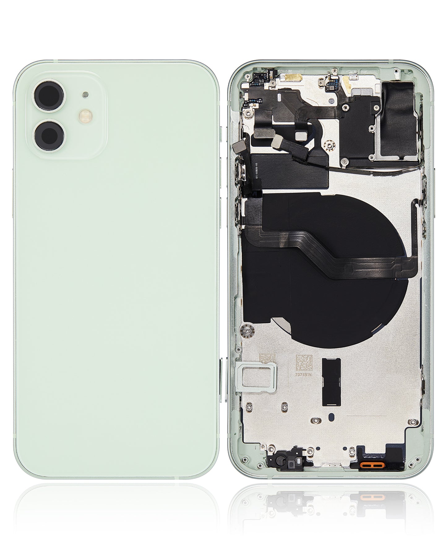 Back Housing W/ Small Parts For iPhone 12 (EU / Global Version) (Aftermarket Plus) (Green)