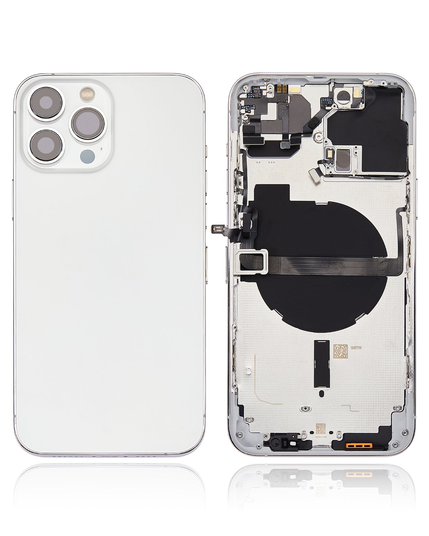 Back Housing W/ Small Parts For iPhone 13 Pro Max (EU / Global Version) (Aftermarket Plus) (Silver)