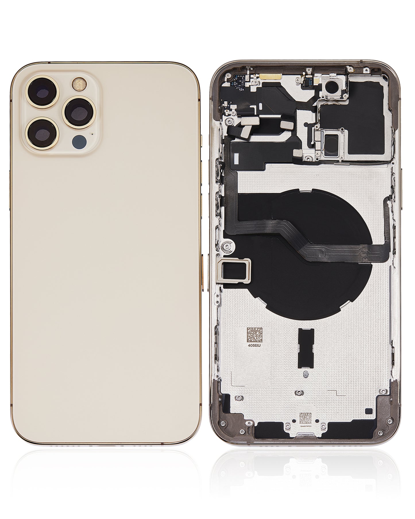Back Housing W/ Small Parts For iPhone 12 Pro Max (EU / Global Version) (Aftermarket Plus) (Gold)