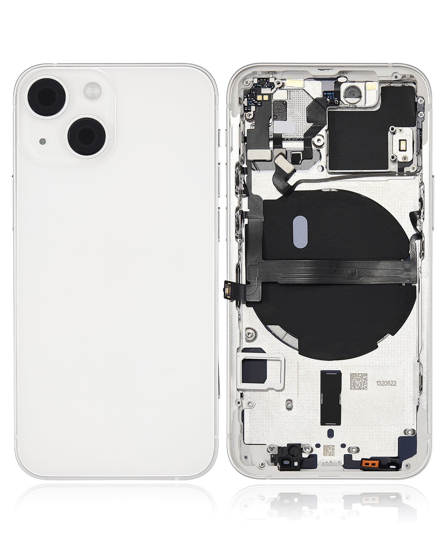 Back Housing W/ Small Parts For iPhone 13 Mini (EU / Global Version) (Aftermarket Plus) (Starlight)