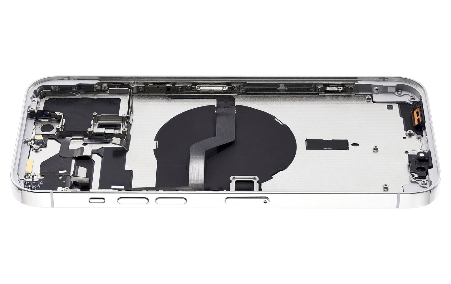 Back Housing W/ Small Parts For iPhone 12 Pro Max (EU / Global Version) (Aftermarket Plus) (Silver)
