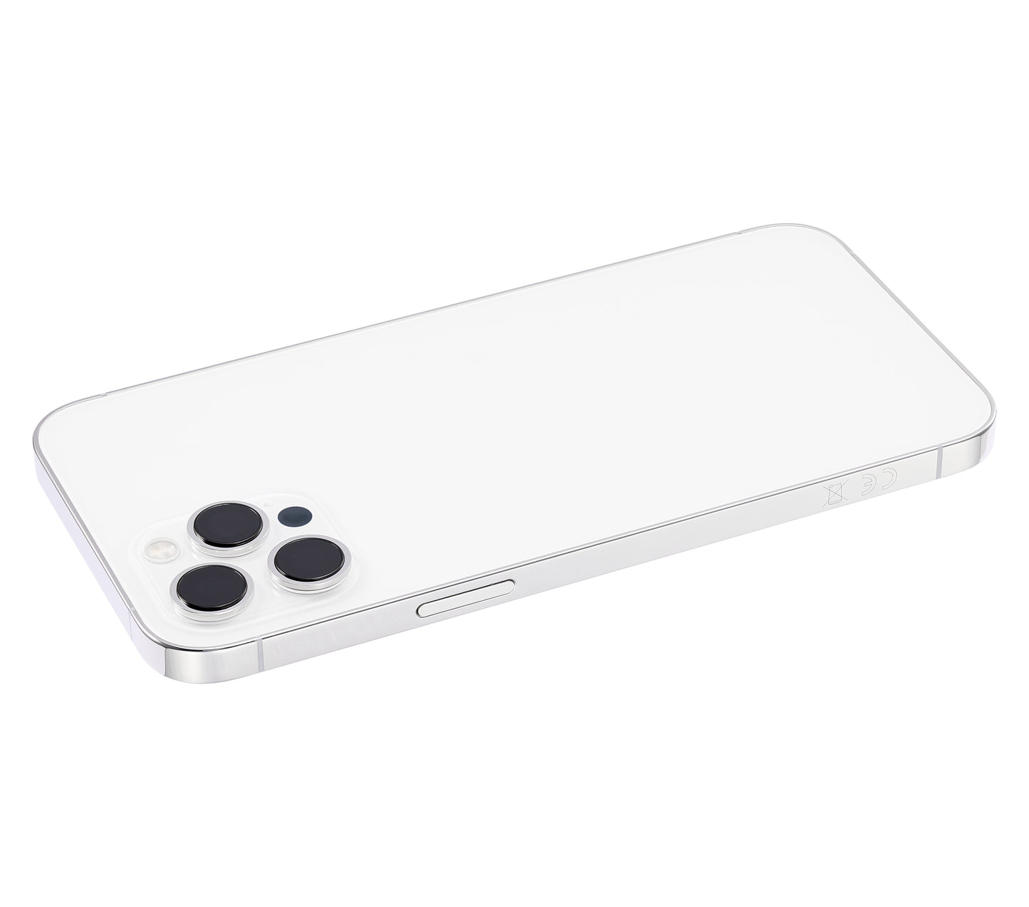 Back Housing W/ Small Parts For iPhone 12 Pro Max (EU / Global Version) (Aftermarket Plus) (Silver)