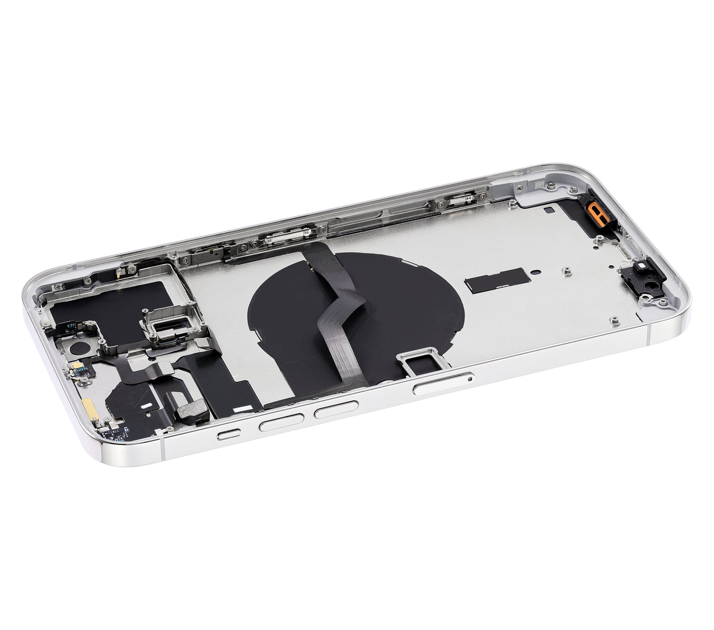 Back Housing W/ Small Parts For iPhone 12 Pro Max (EU / Global Version) (Aftermarket Plus) (Silver)