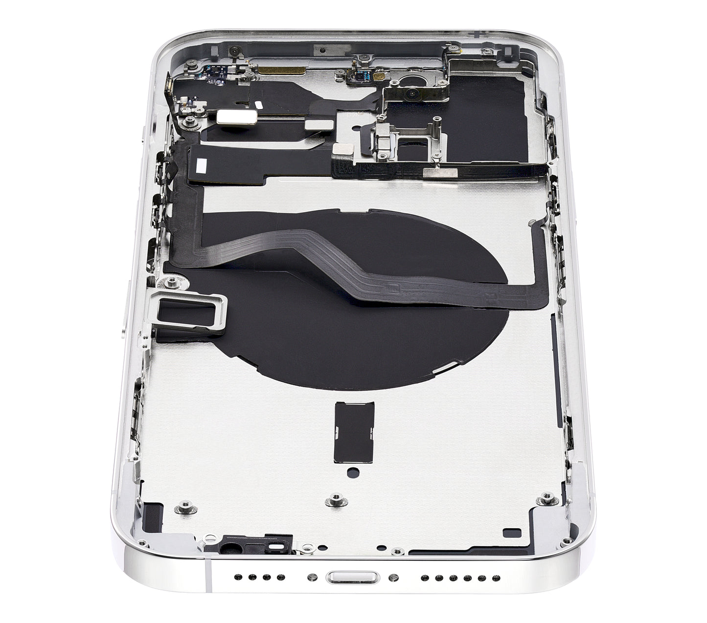 Back Housing W/ Small Parts For iPhone 12 Pro Max (EU / Global Version) (Aftermarket Plus) (Silver)