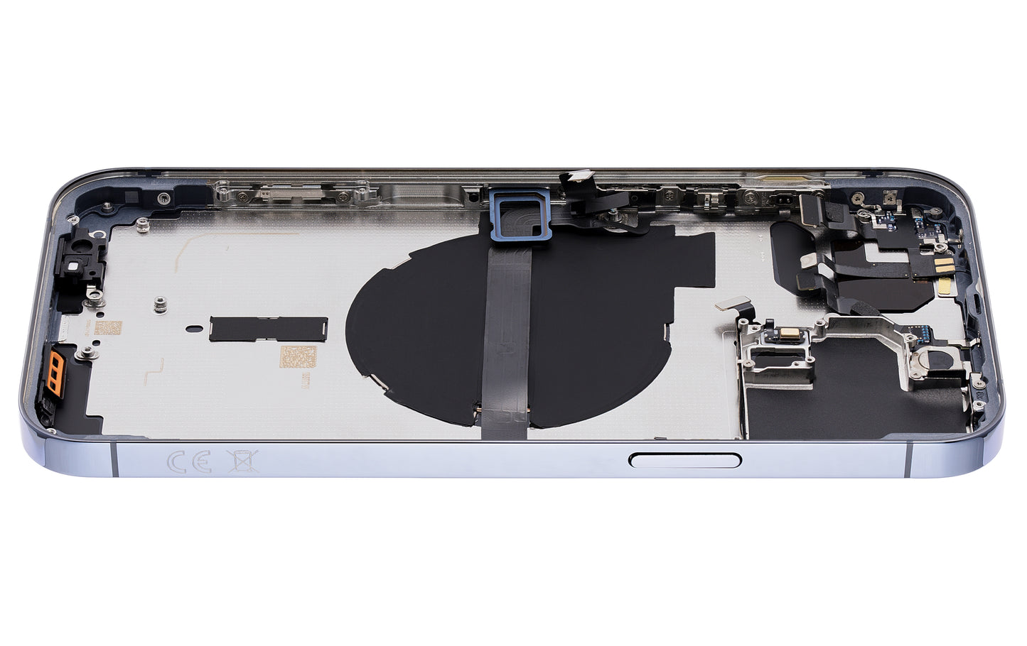 Back Housing W/ Small Parts For iPhone 13 Pro Max (EU / Global Version) (Aftermarket Plus) (Sierra Blue)