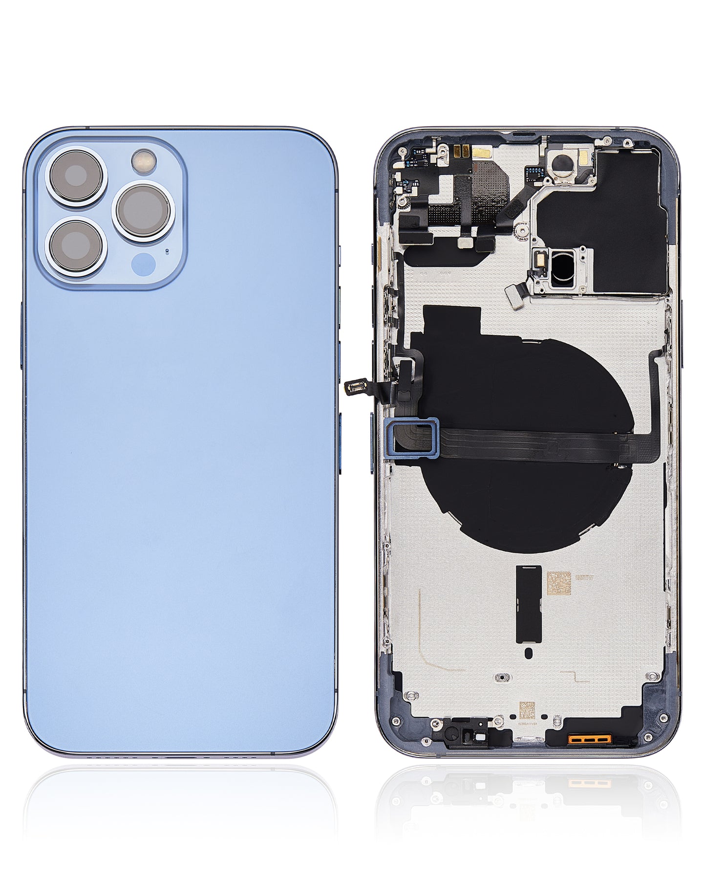 Back Housing W/ Small Parts For iPhone 13 Pro Max (EU / Global Version) (Aftermarket Plus) (Sierra Blue)