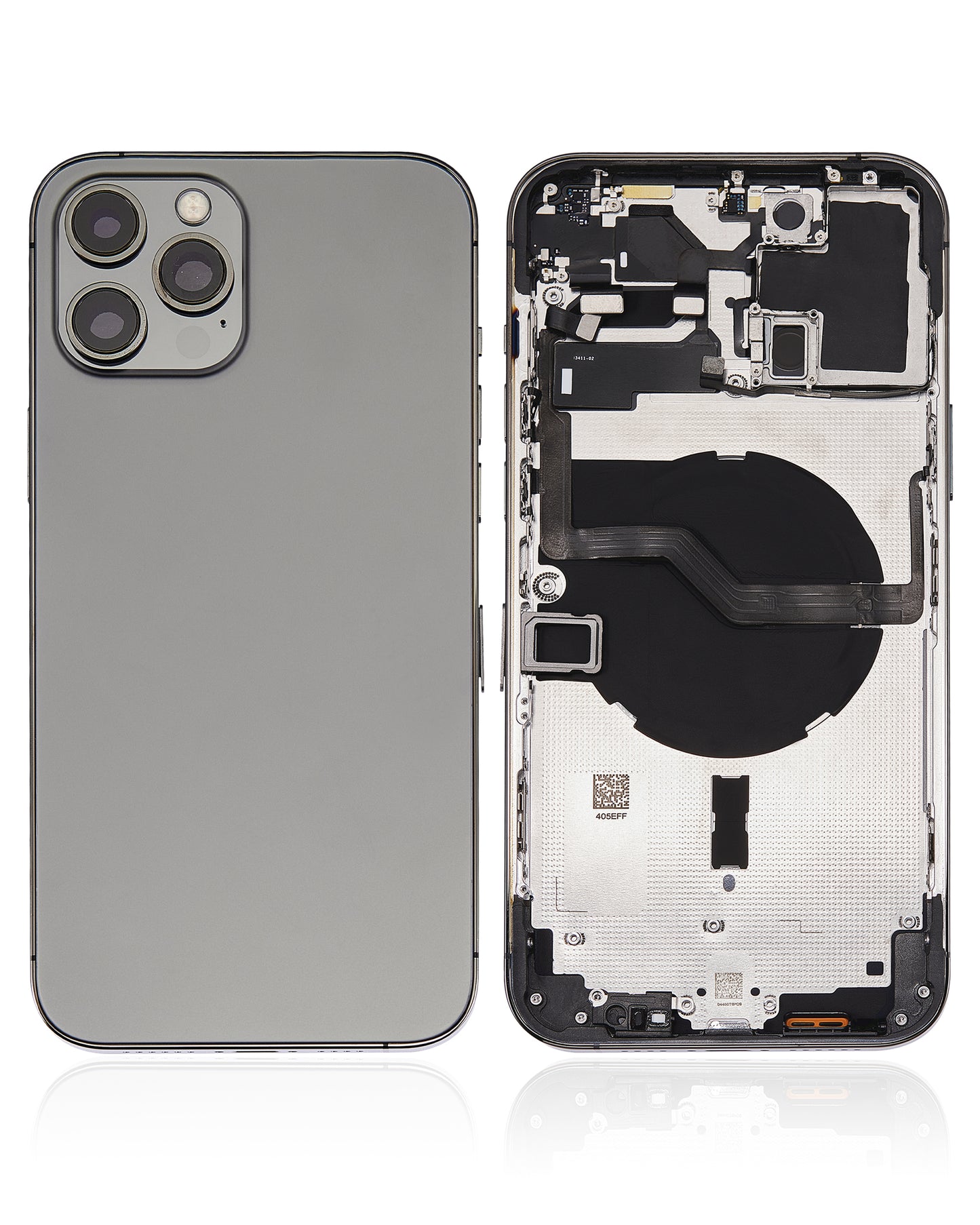 Back Housing W/ Small Parts For iPhone 12 Pro Max (EU / Global Version) (Aftermarket Plus) (Graphite)