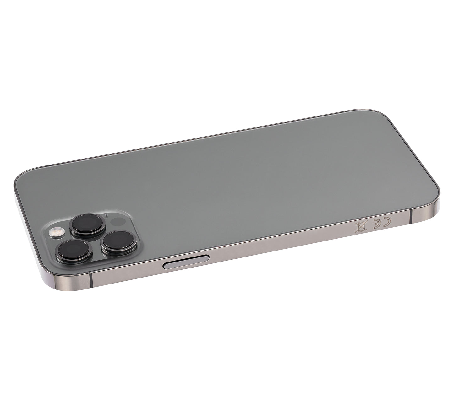 Back Housing W/ Small Parts For iPhone 12 Pro Max (EU / Global Version) (Aftermarket Plus) (Graphite)