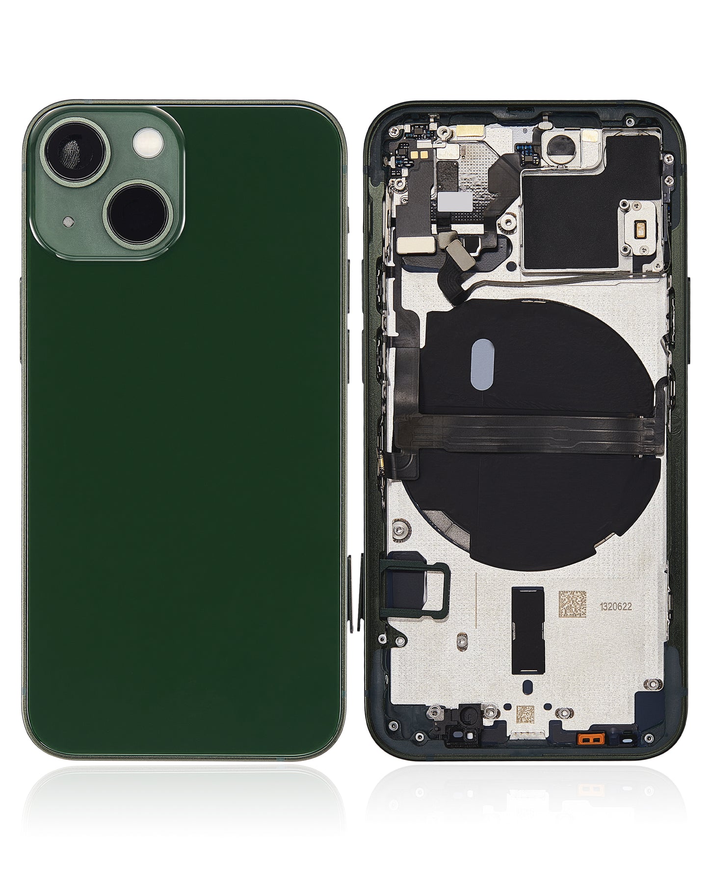 Back Housing W/ Small Parts For iPhone 13 Mini (EU / Global Version) (Aftermarket Plus) (Green)