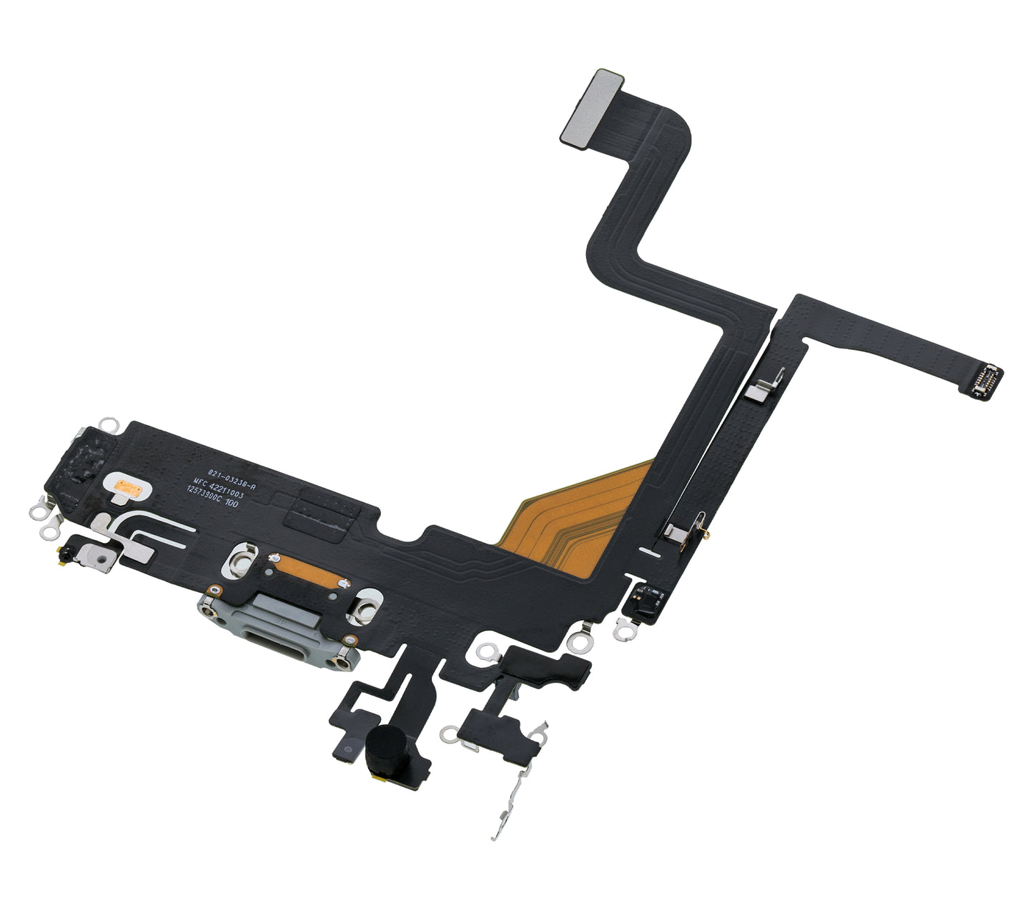 Charging Port Flex Cable For iPhone 13 Pro (Premium) (Silver)